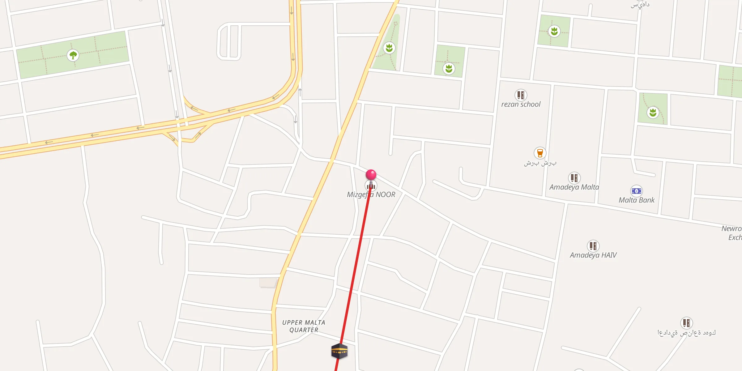 Carte de localisation : جامع النور