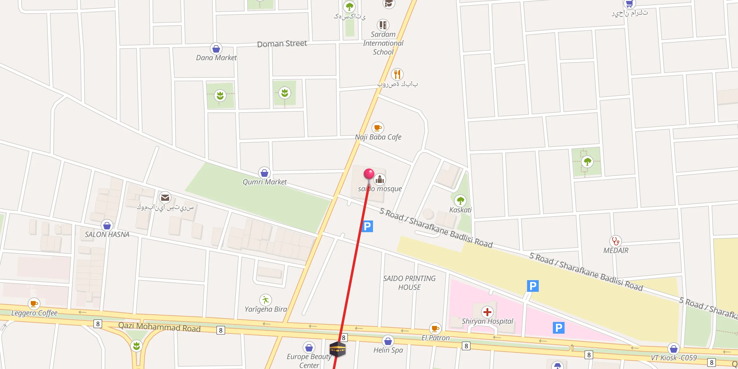 Carte de localisation : Mizgeft Saido