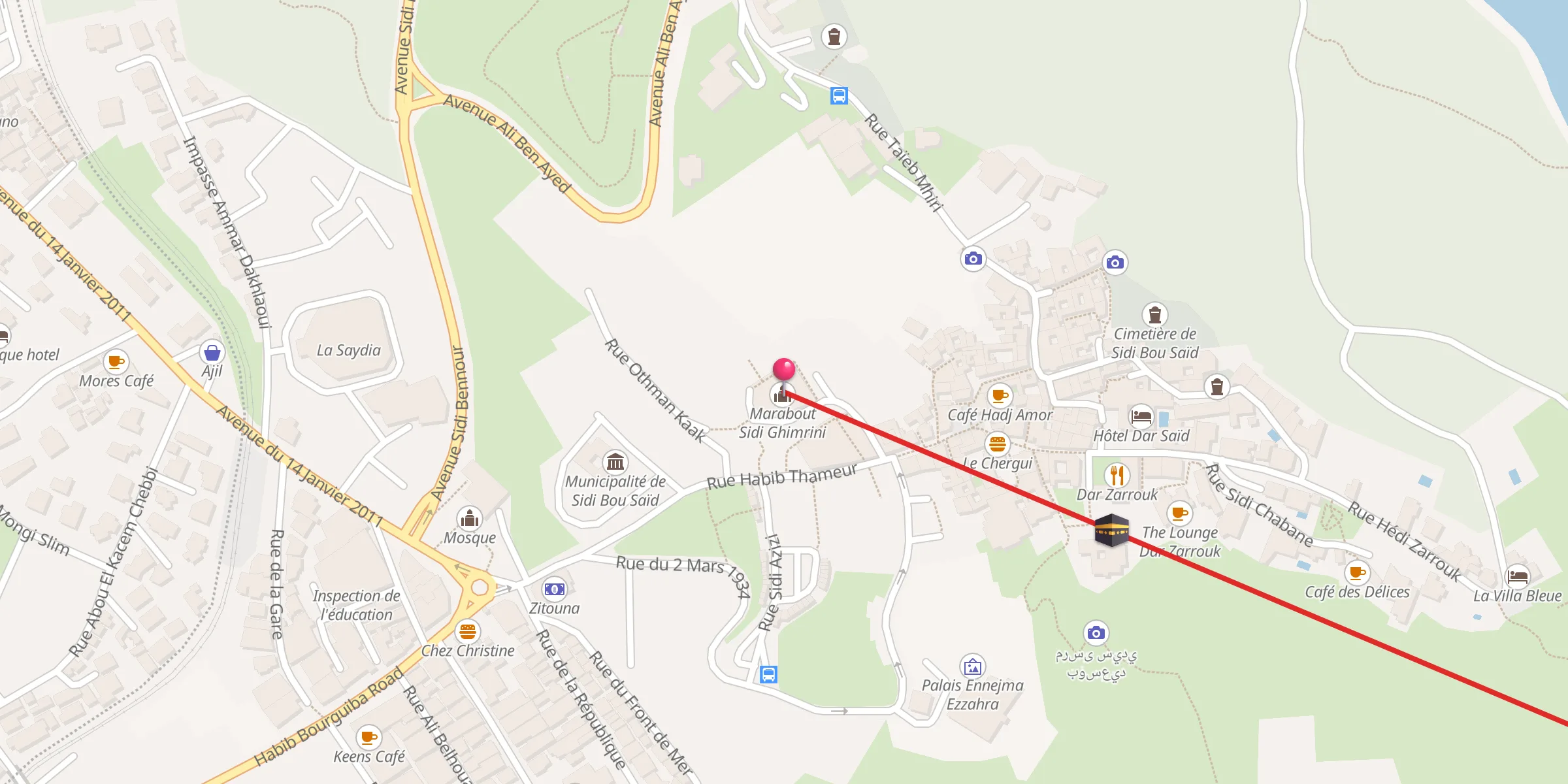 Carte de localisation : Marabout Sidi Ghimrini