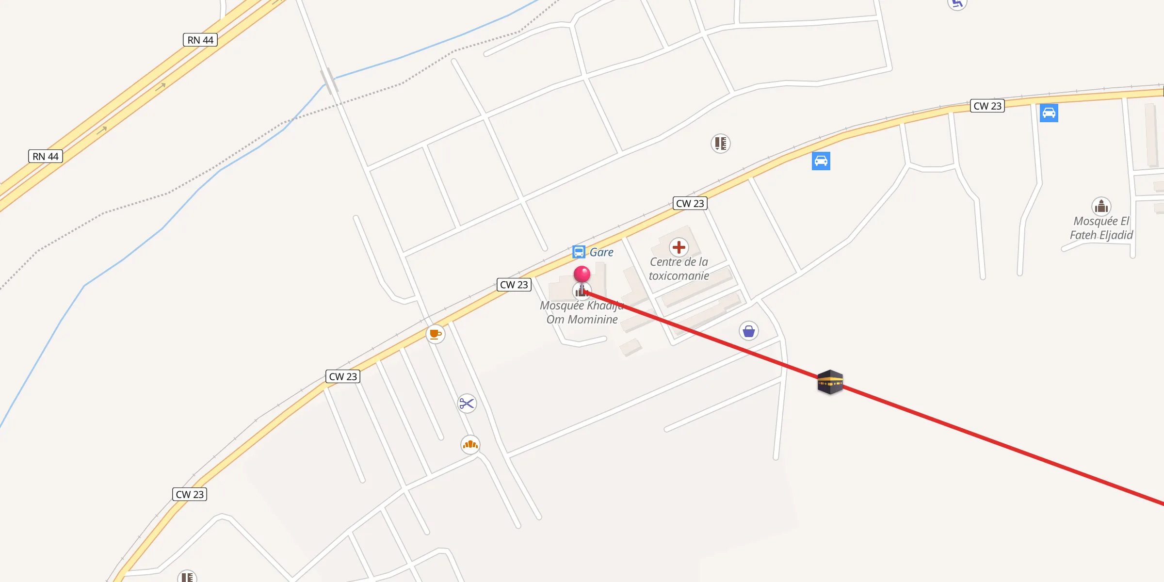 Carte de localisation : مسجد خديجة ام المؤمنين
