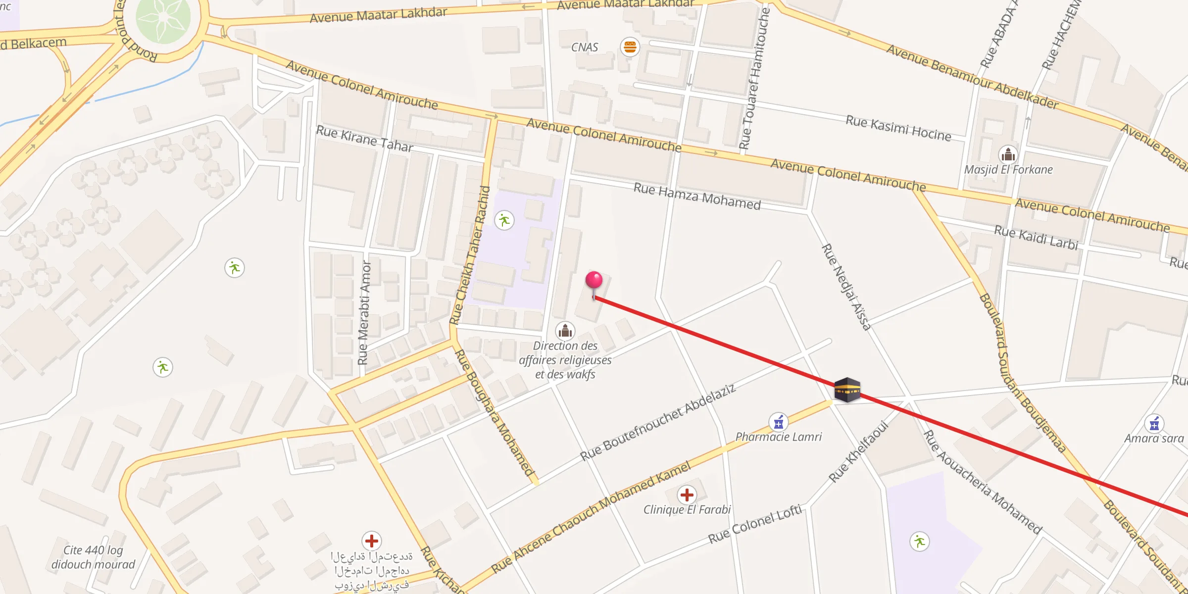 Carte de localisation : Masjid EL-Aziz