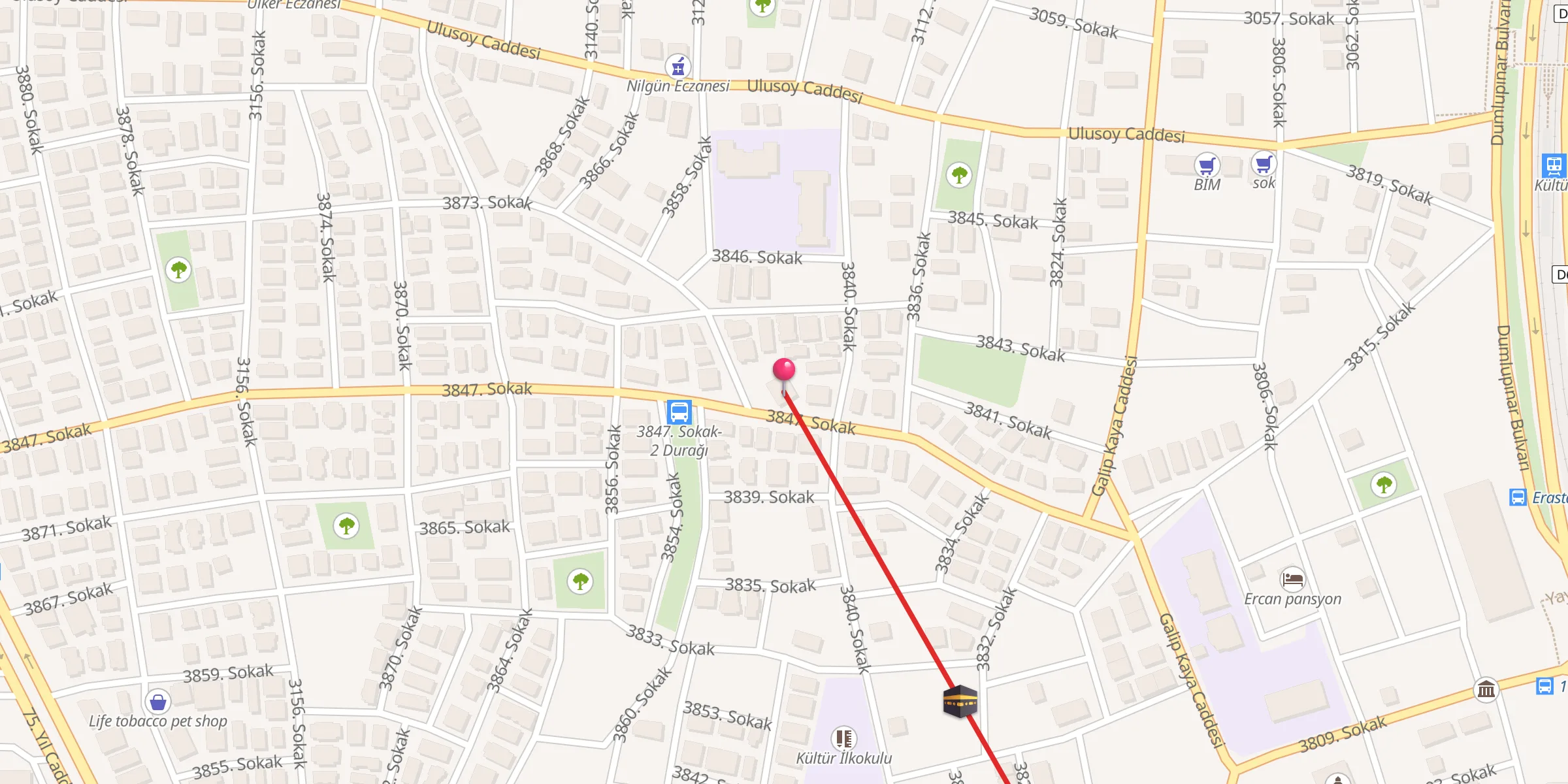 Carte de localisation : Orhan Tolunay Camii