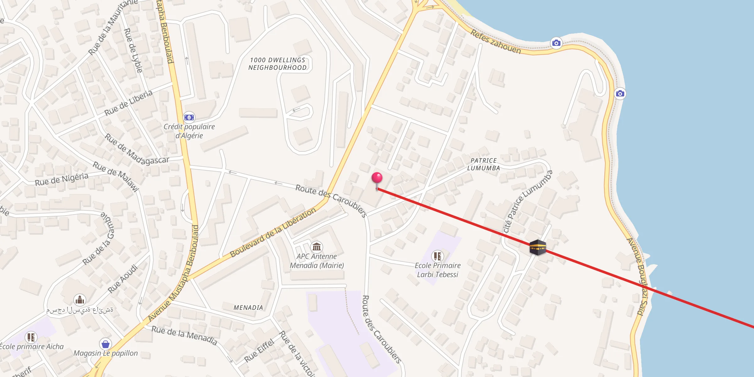 Carte de localisation : Masdjid ar-Rahma