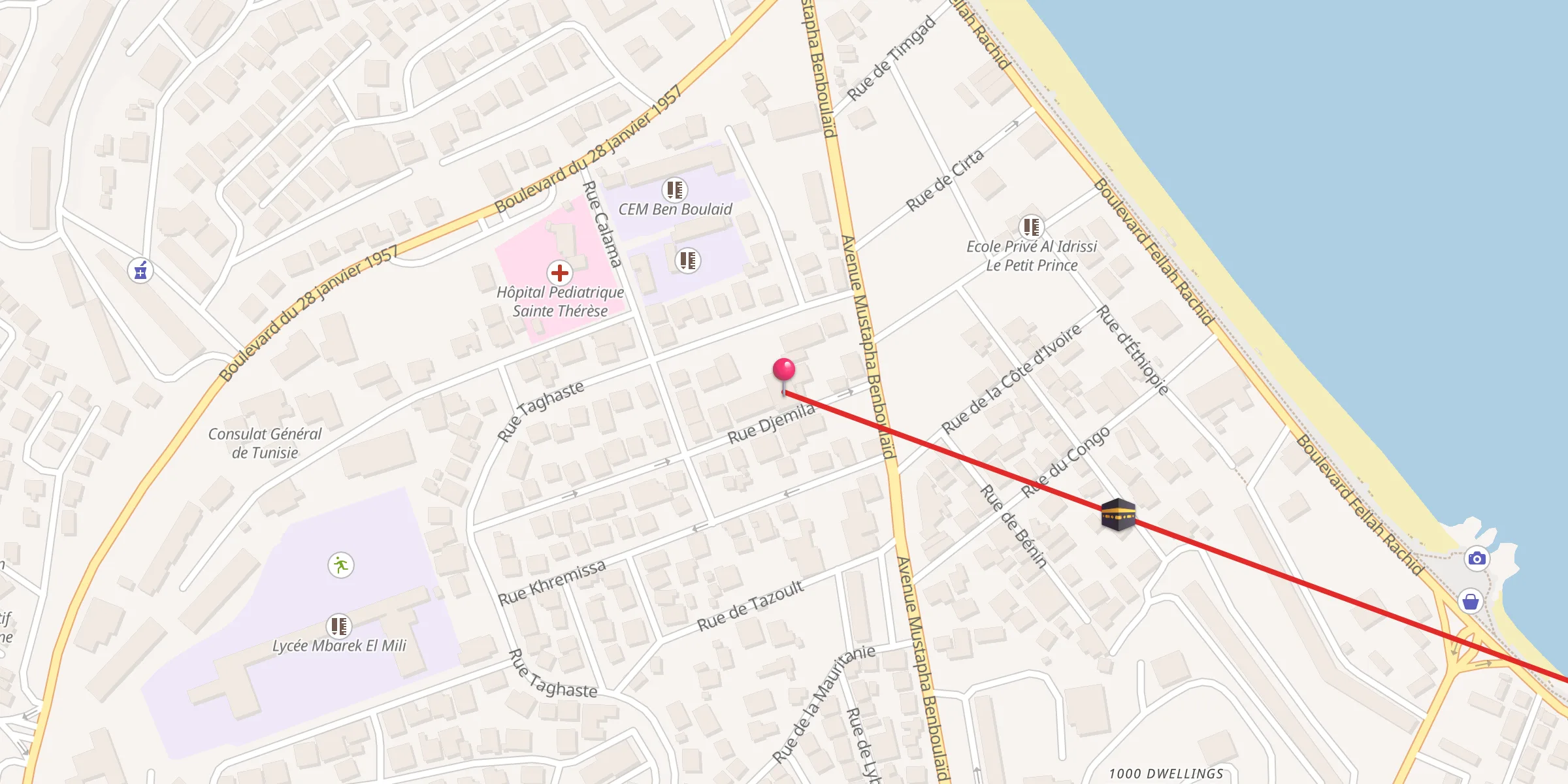 Carte de localisation : Masdjid Badr