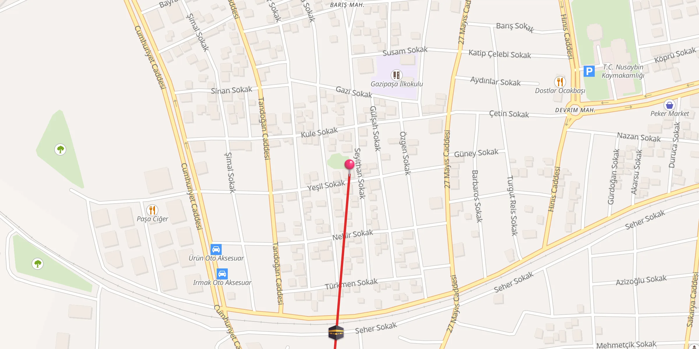 Carte de localisation : Kerimoğlu Cami
