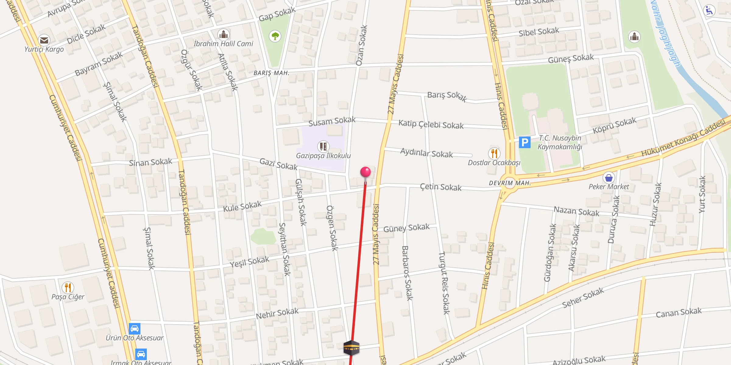 Carte de localisation : Hacı Hüseyin Özsoy Cami