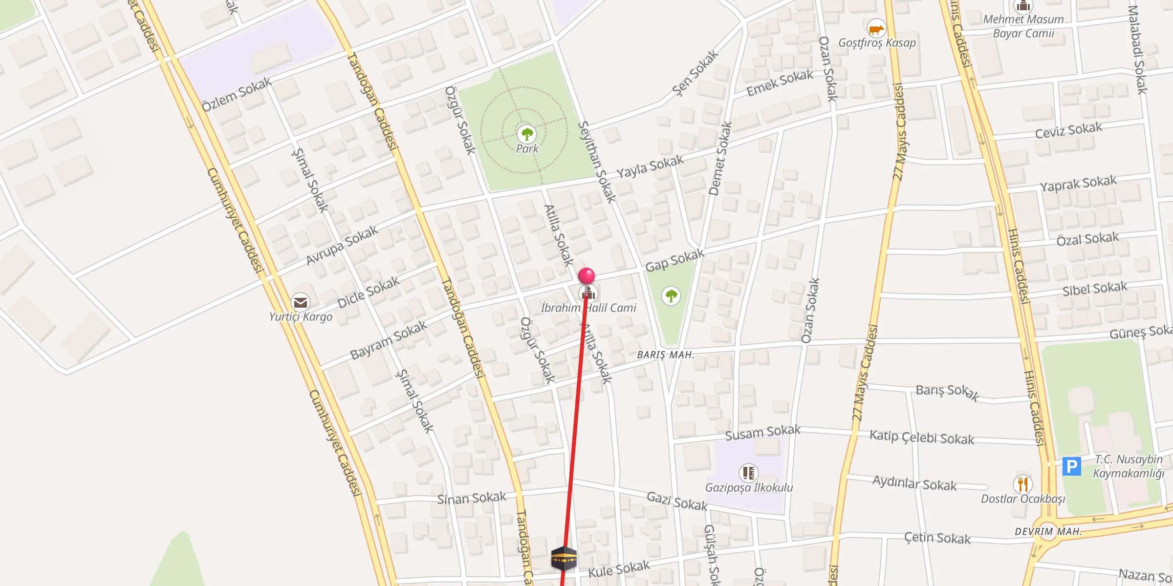 Carte de localisation : İbrahim Halil Cami
