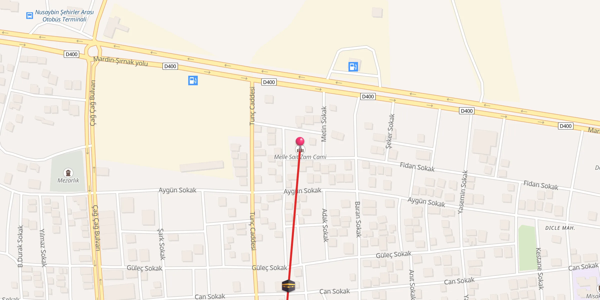 Carte de localisation : Melle Sait Zam Cami