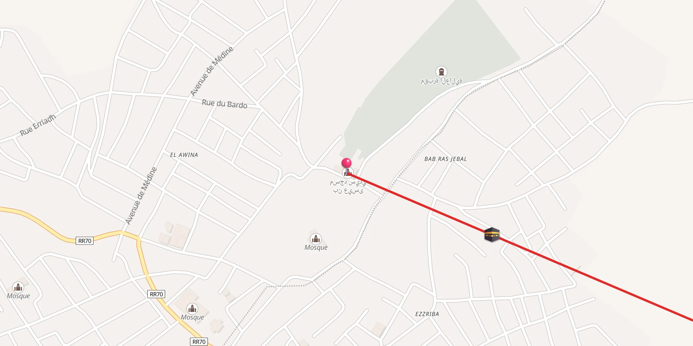 Carte de localisation : مسجد سيدي بن عيسى