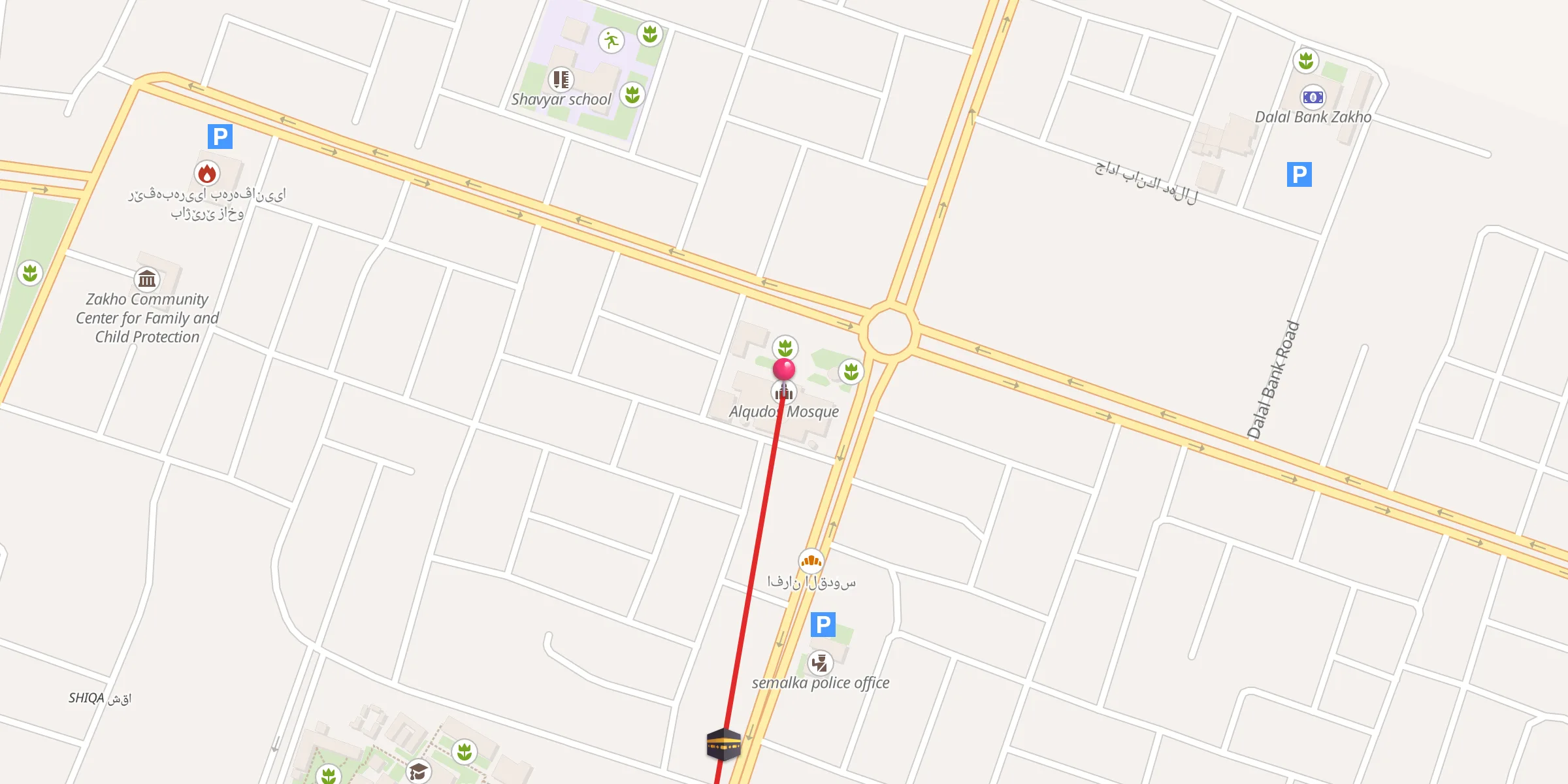 Carte de localisation : جامع القدوس
