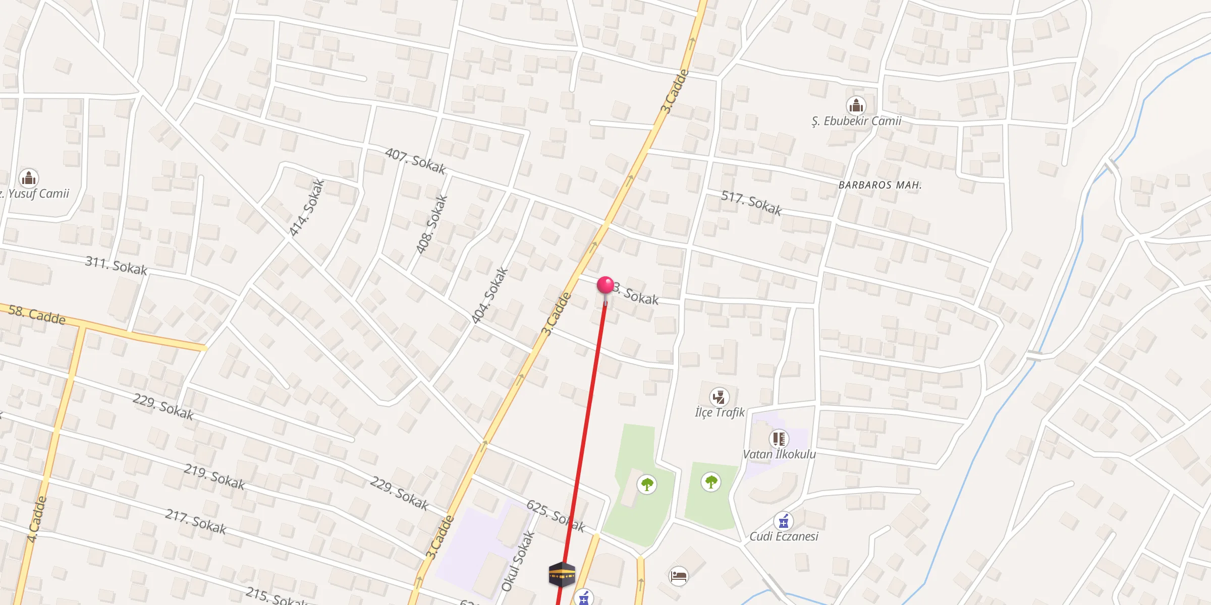 Carte de localisation : Hz. Nuh Camii