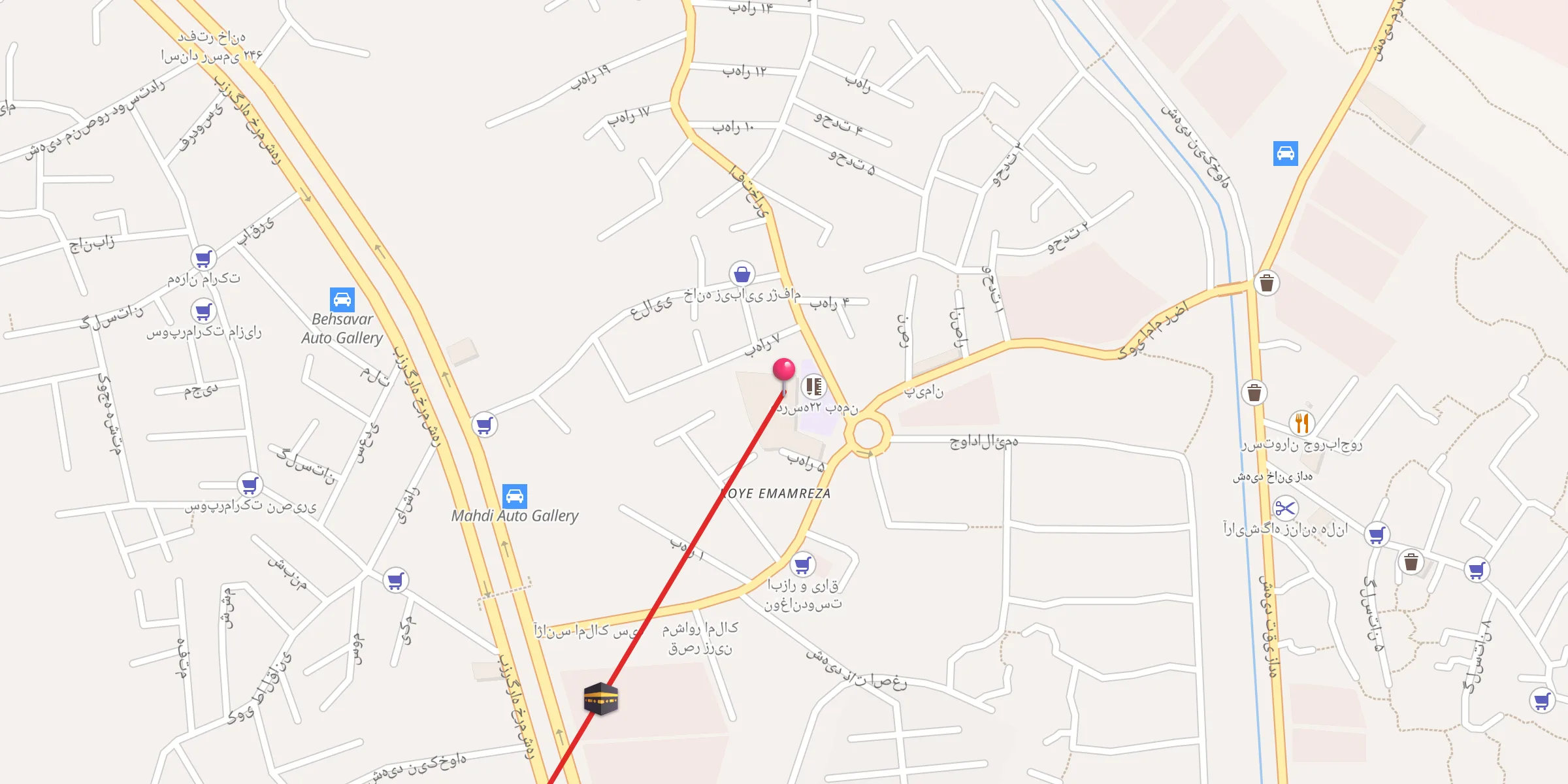 Carte de localisation : مسجد امام حسن مجتبی