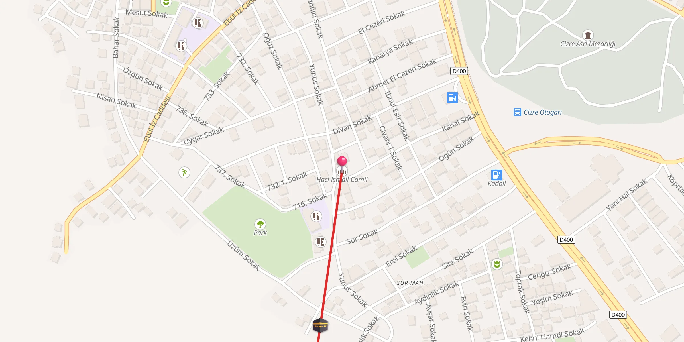 Carte de localisation : Haci İsmail Camii