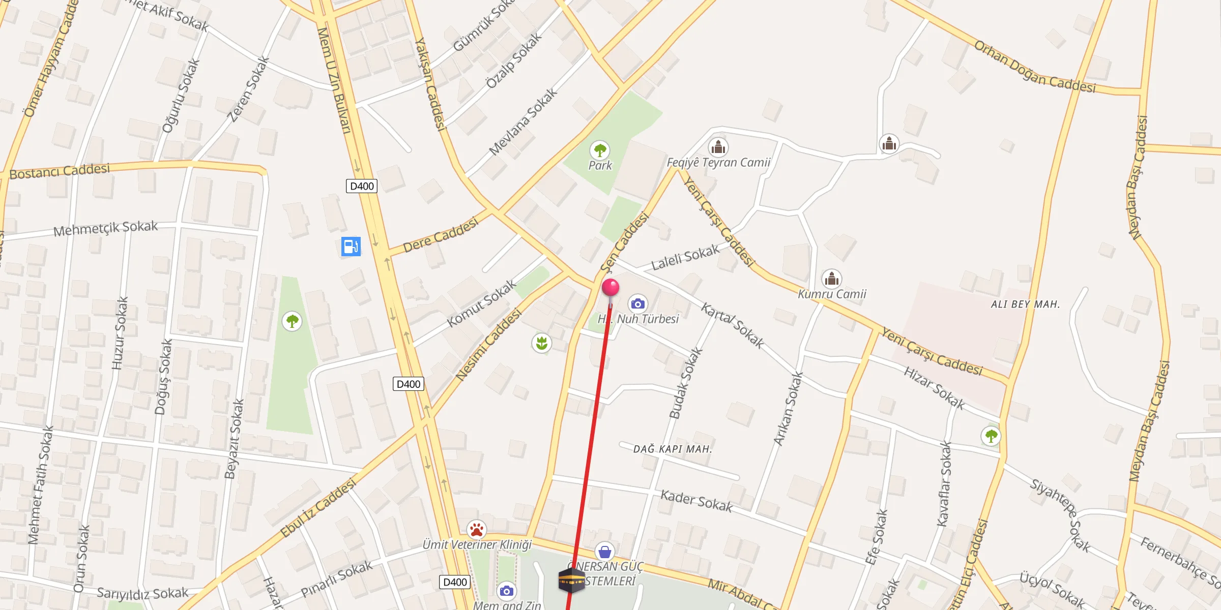 Carte de localisation : Hz. Nuh Camii