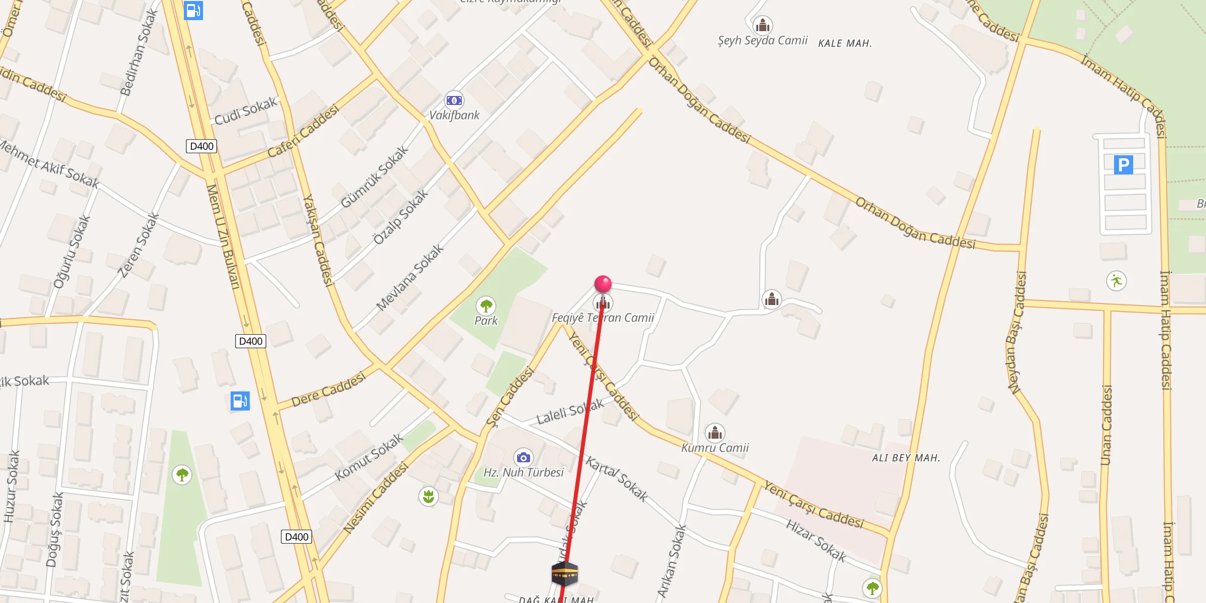 Carte de localisation : Feqiyê Teyran Camii