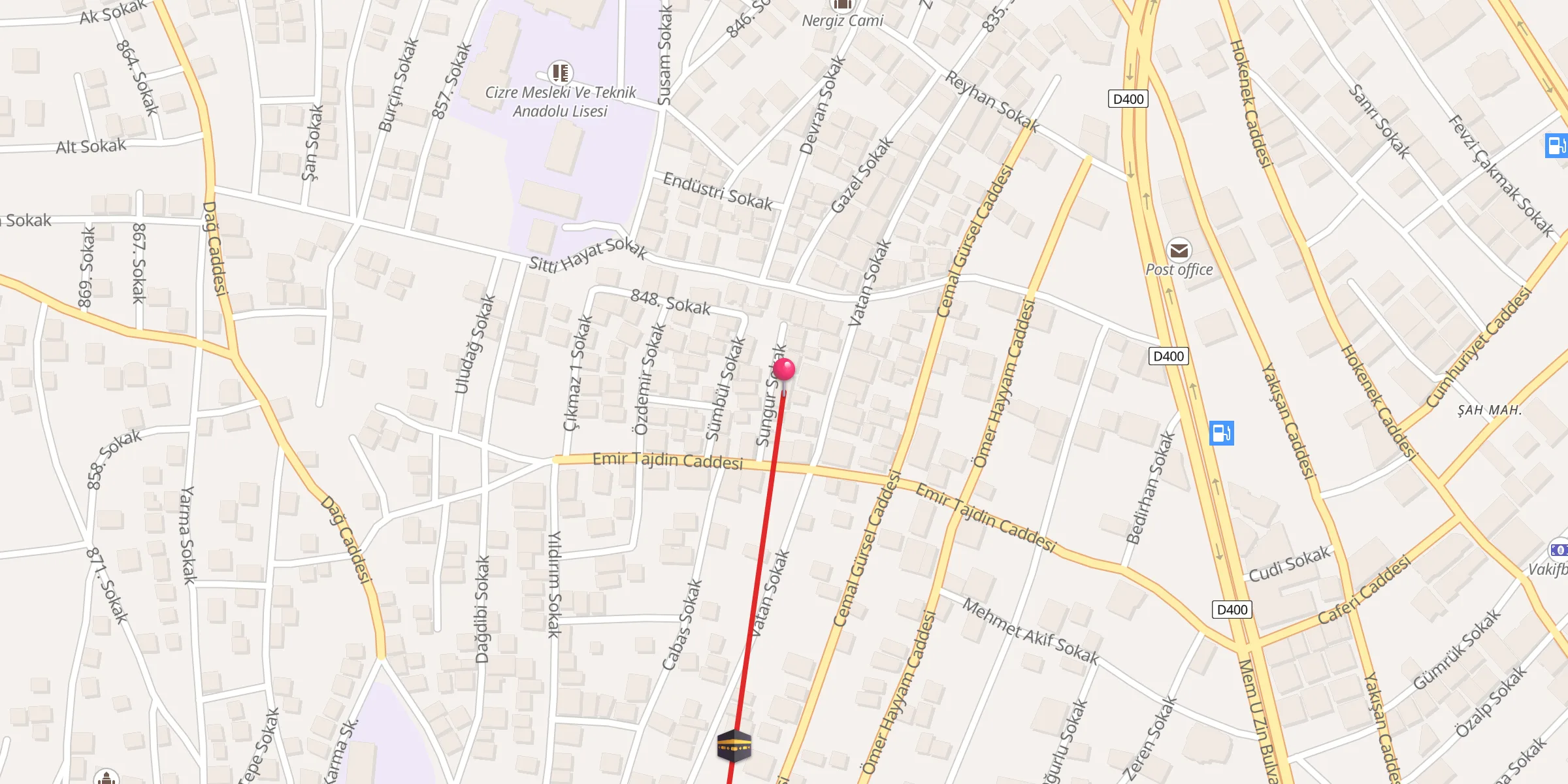 Carte de localisation : Hacı Fetullah Camii