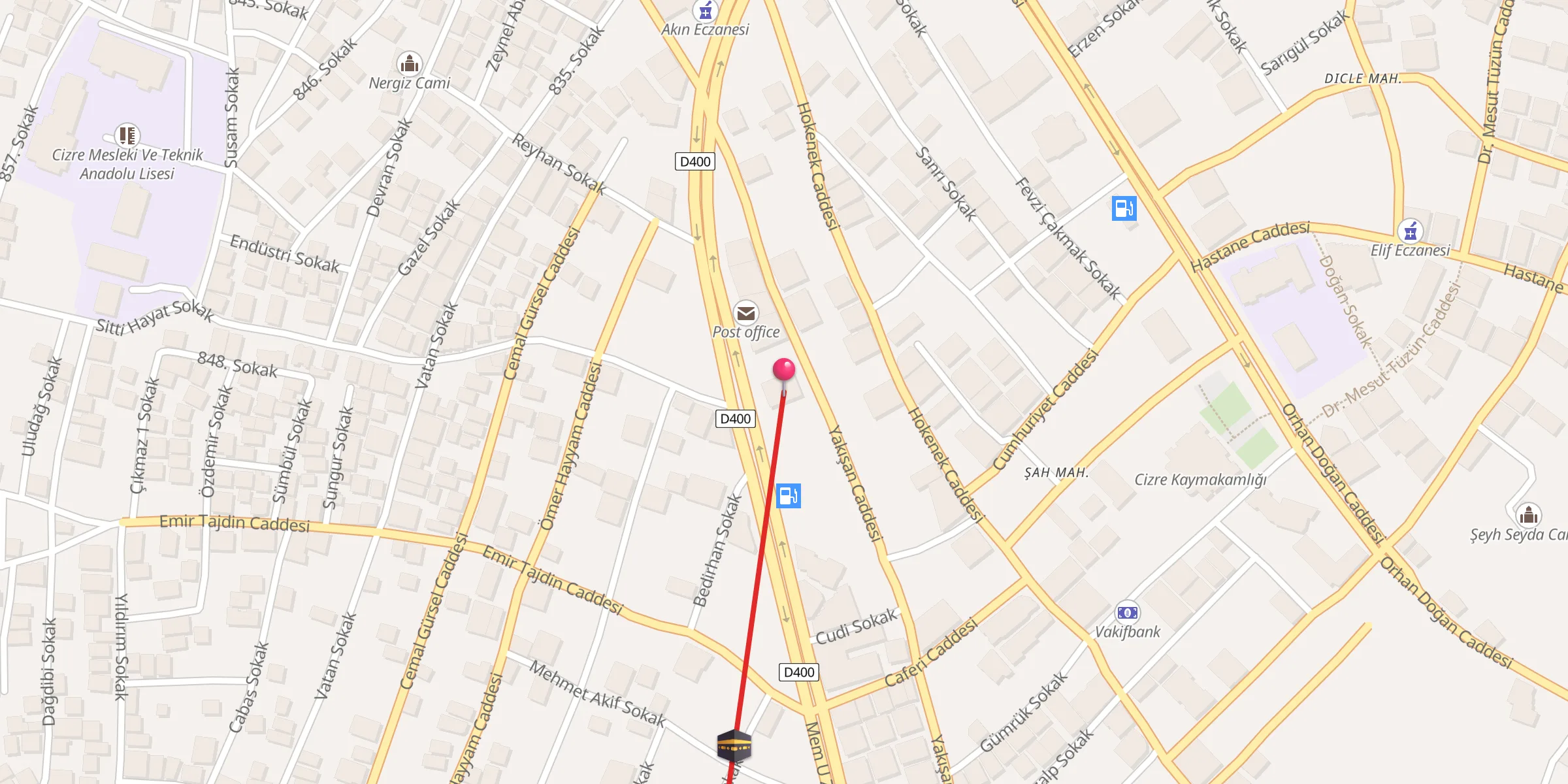 Carte de localisation : İpek Yolu Camii