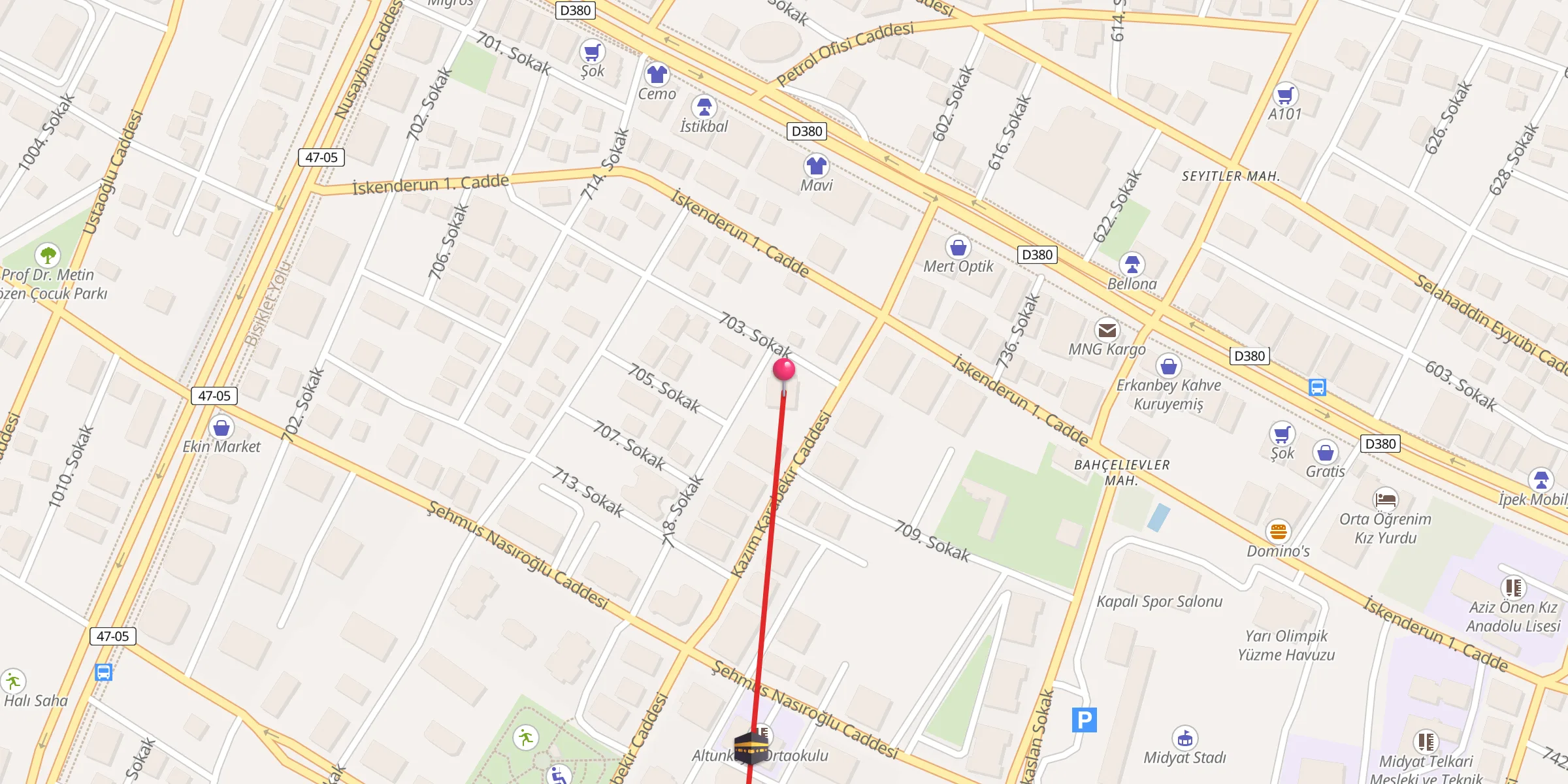 Carte de localisation : Hz. Veysel Karani Camii