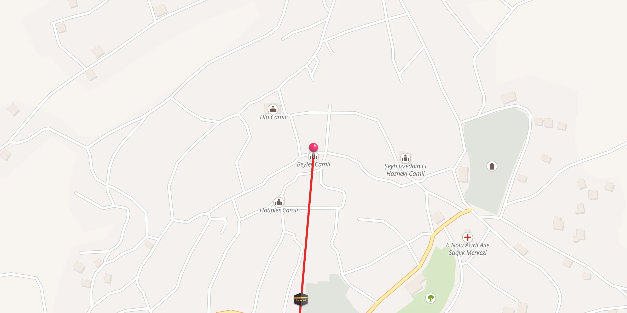 Carte de localisation : Beyler Camii