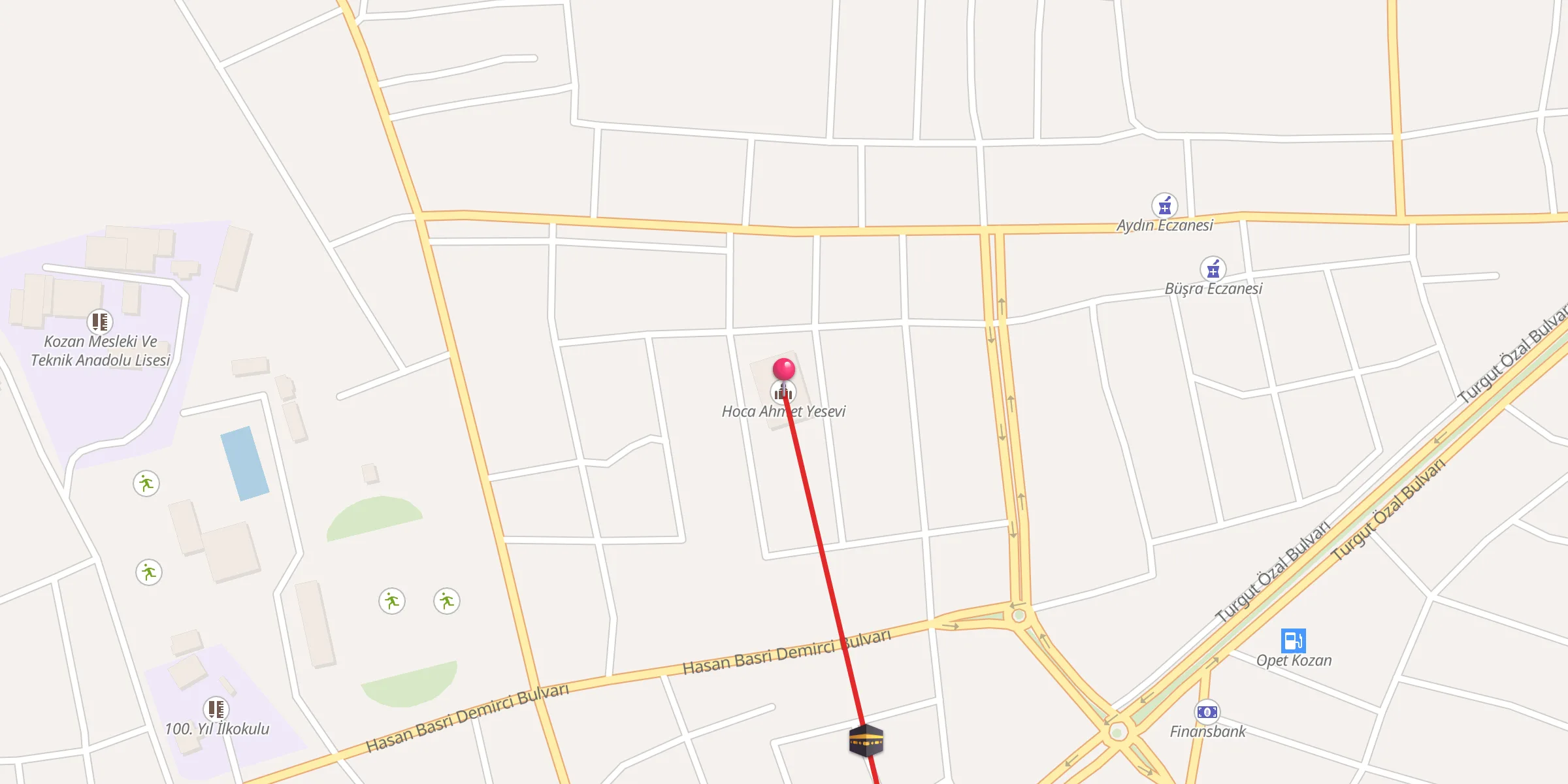 Carte de localisation : Hoca Ahmet Yesevi