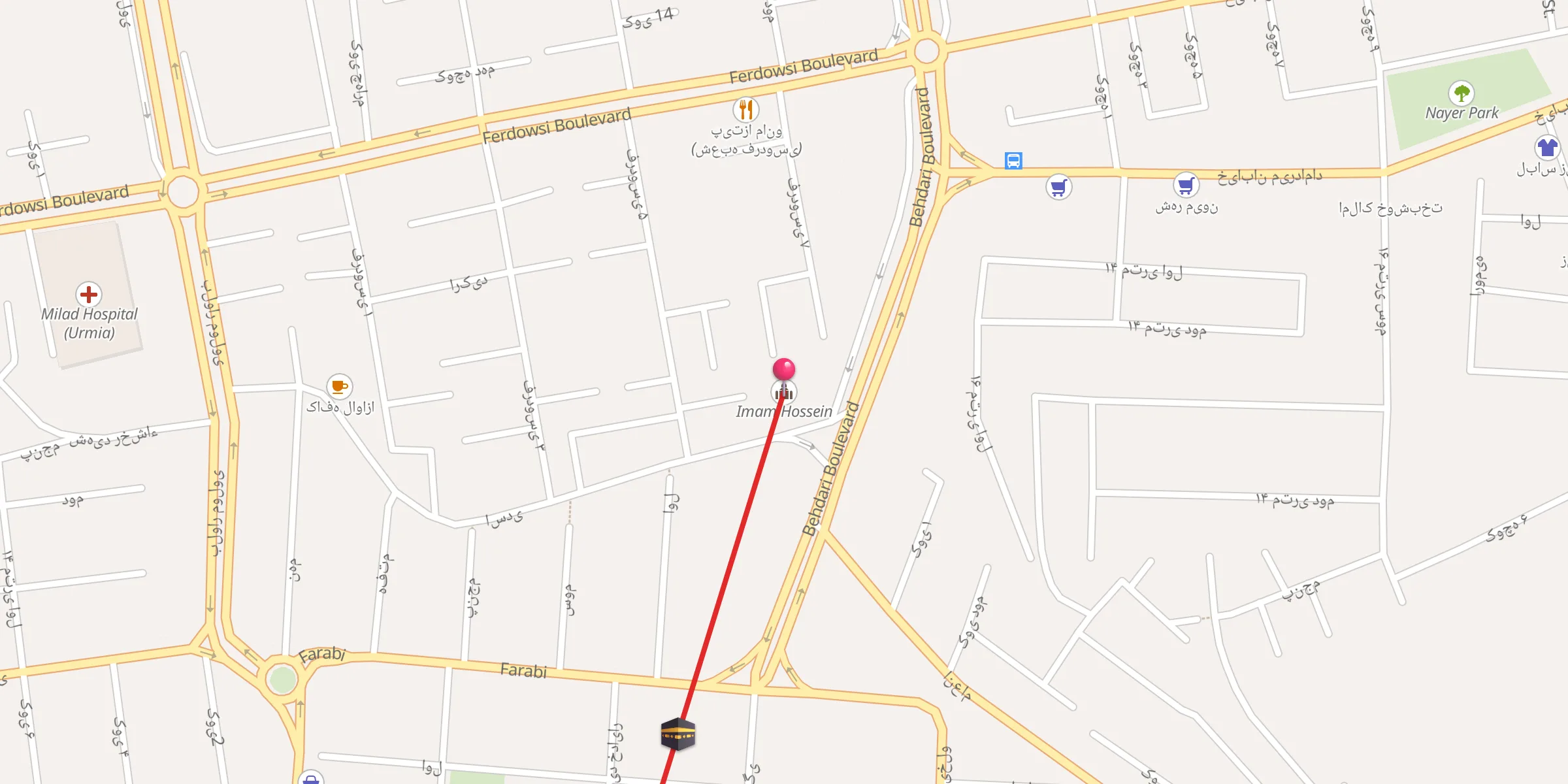 Carte de localisation : امام حسین