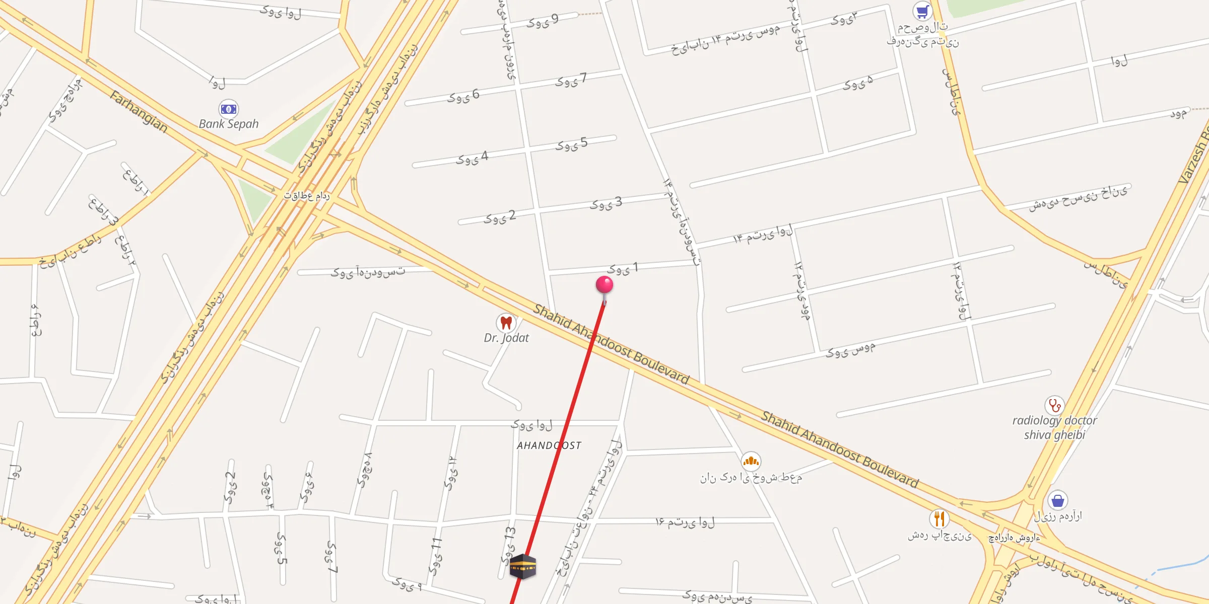 Carte de localisation : مسجد آل یاسین