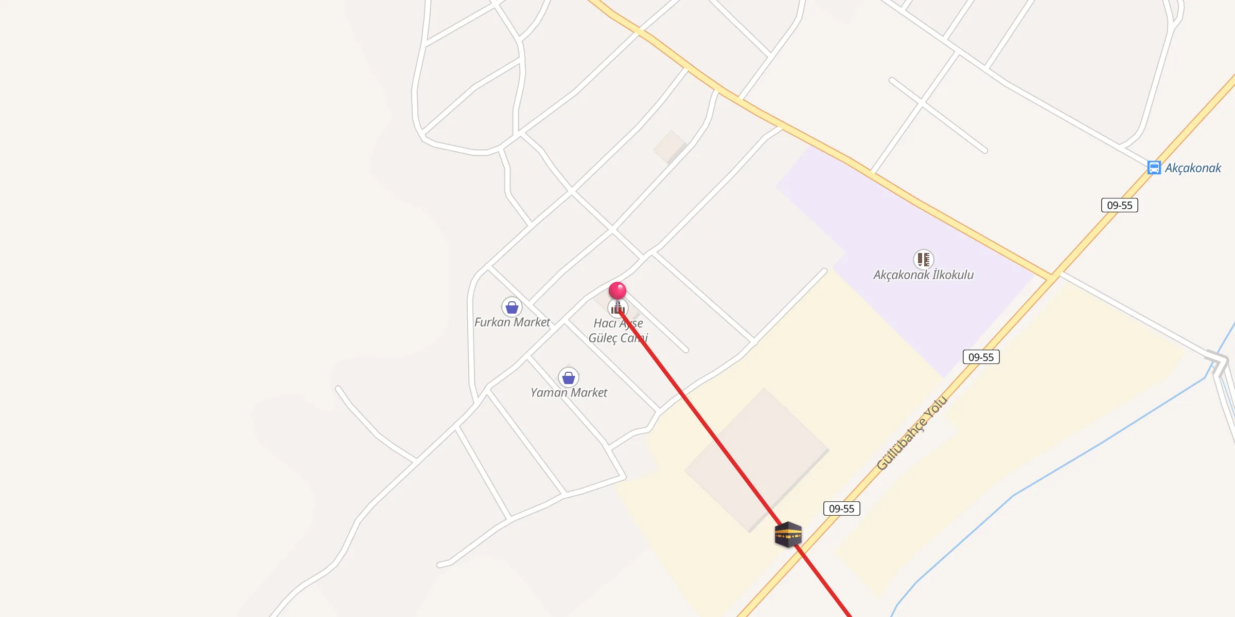 Carte de localisation : Hacı Ayşe Güleç Cami