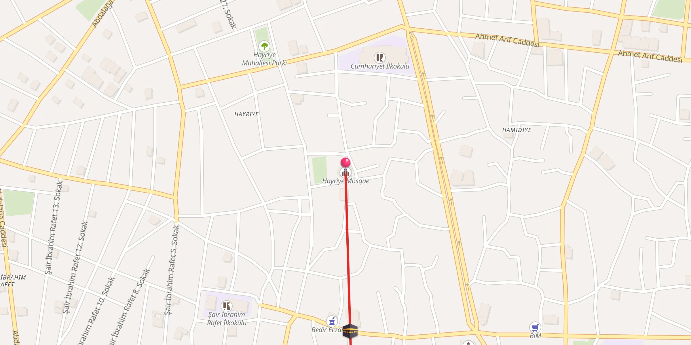 Carte de localisation : Hayriye Cami