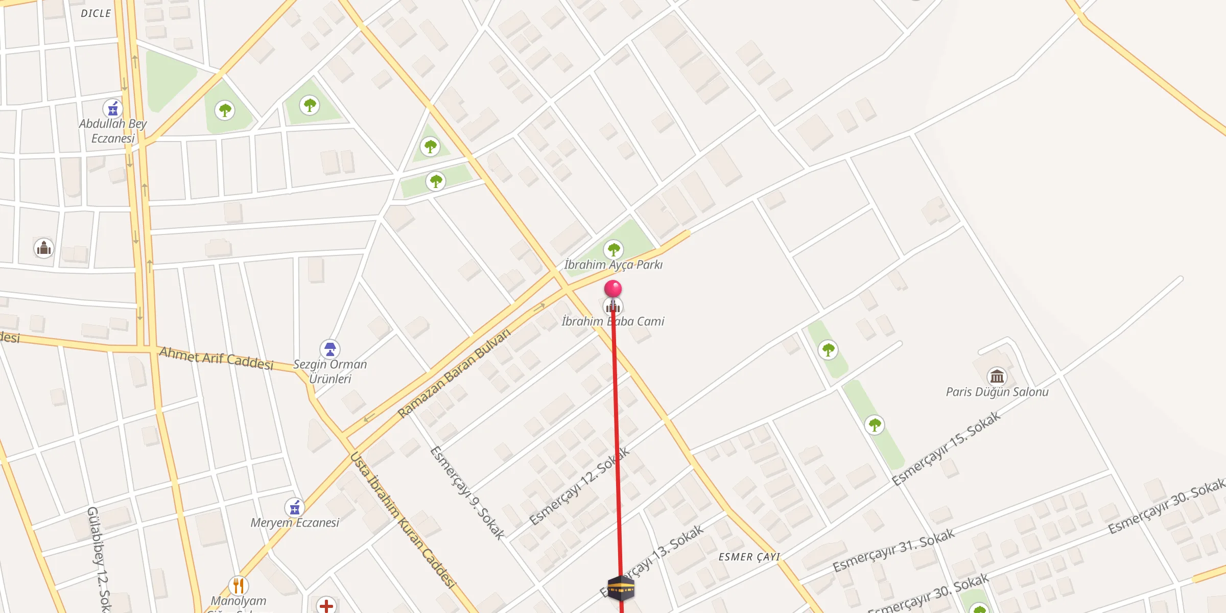 Carte de localisation : İbrahim Baba Cami