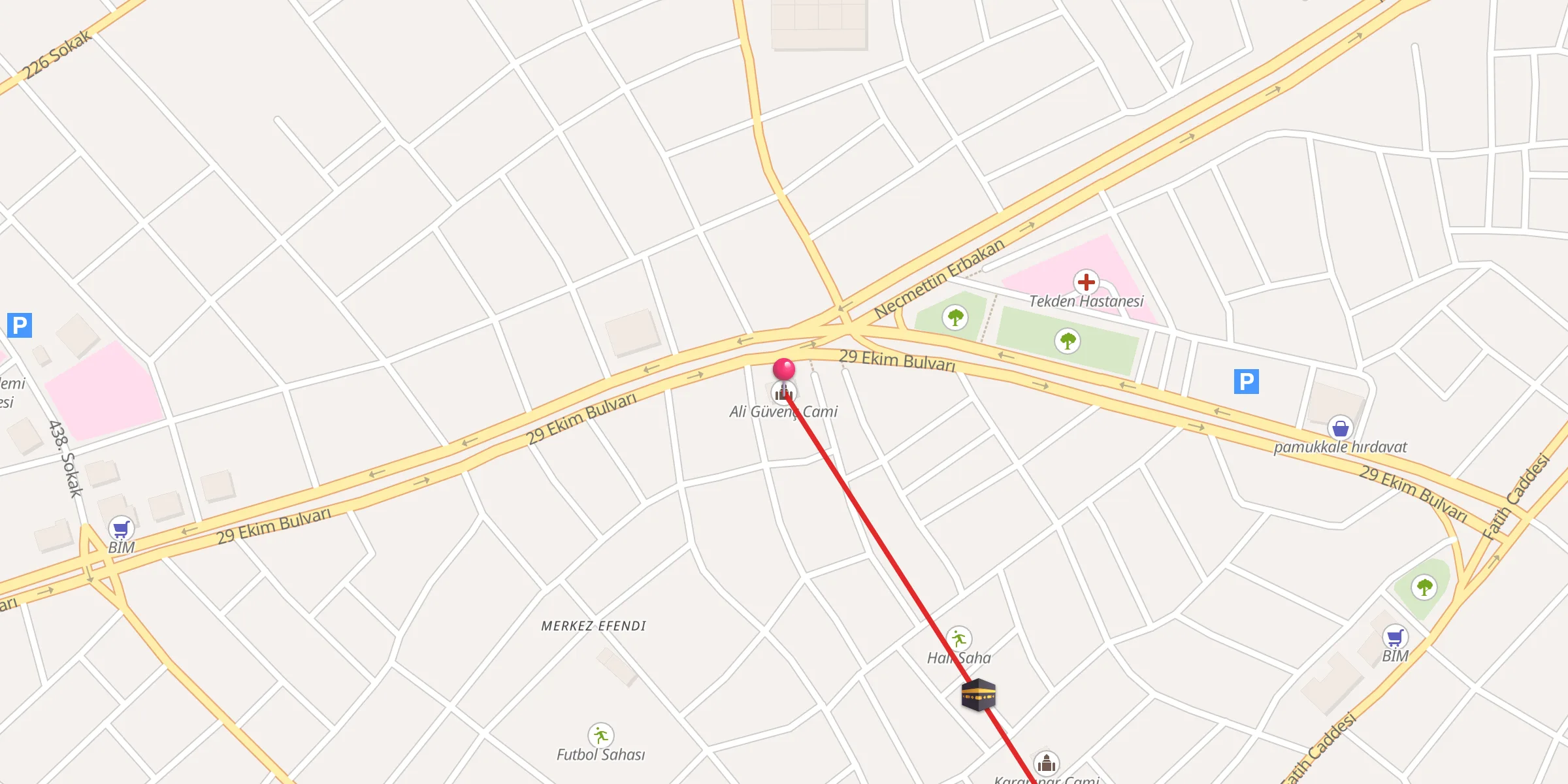 Carte de localisation : Ali Güvenç Cami