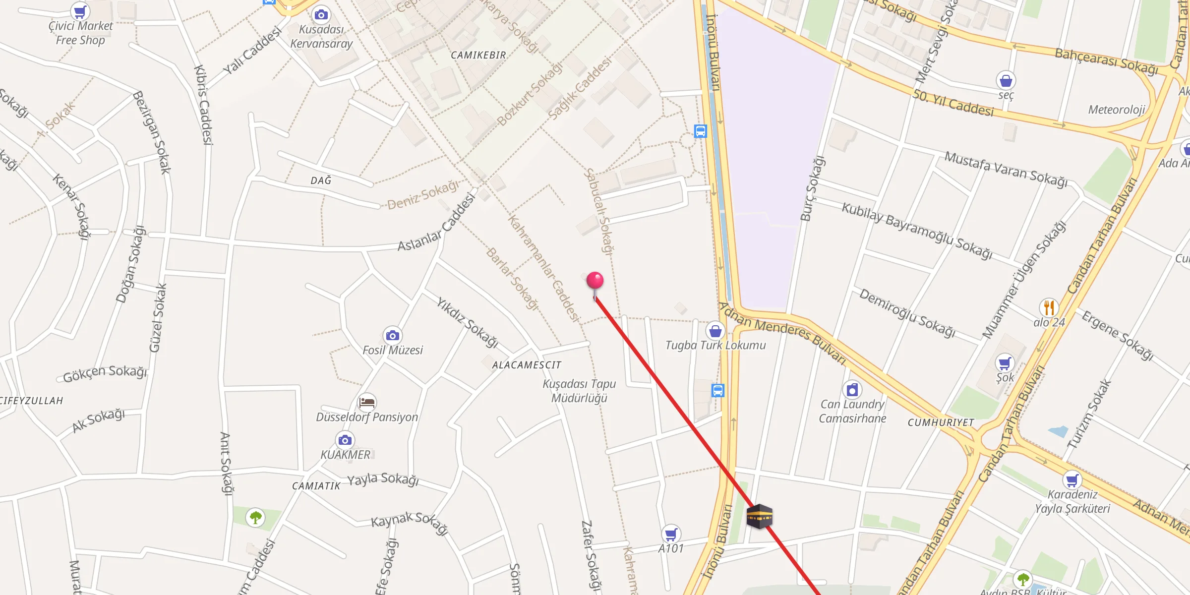 Carte de localisation : Hanım Cami
