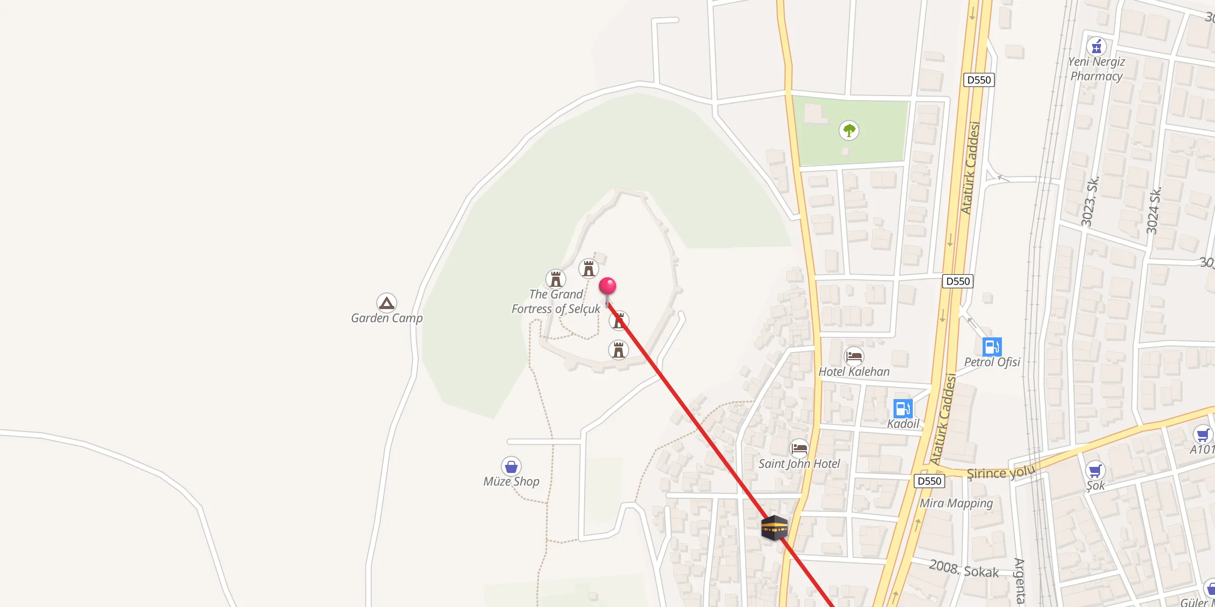 Carte de localisation : Ayasuluk Kale Camii
