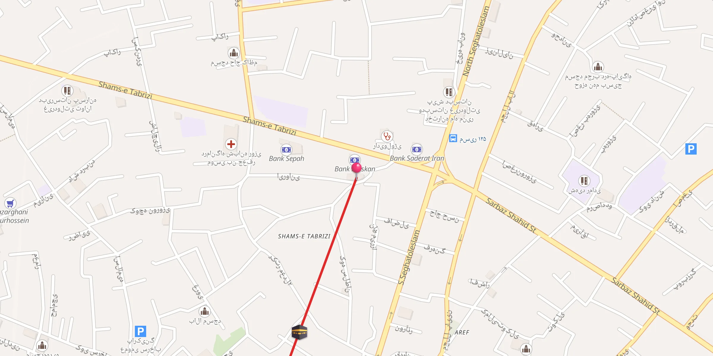 Carte de localisation : آقالار
