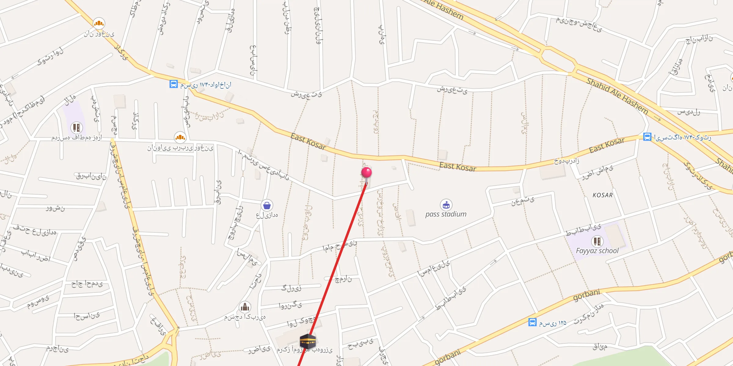 Carte de localisation : آل هاشم