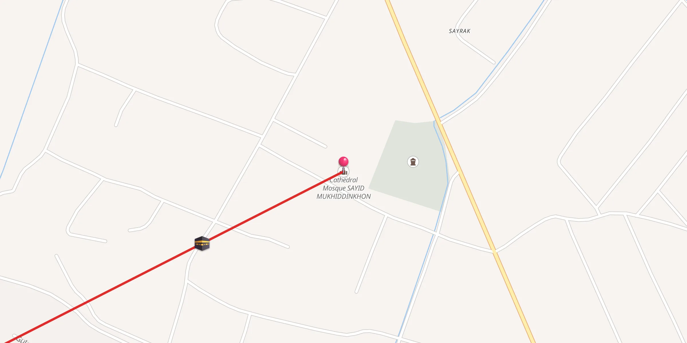 Carte de localisation : SAYYID MUXIDDINXON jom`e masjidi