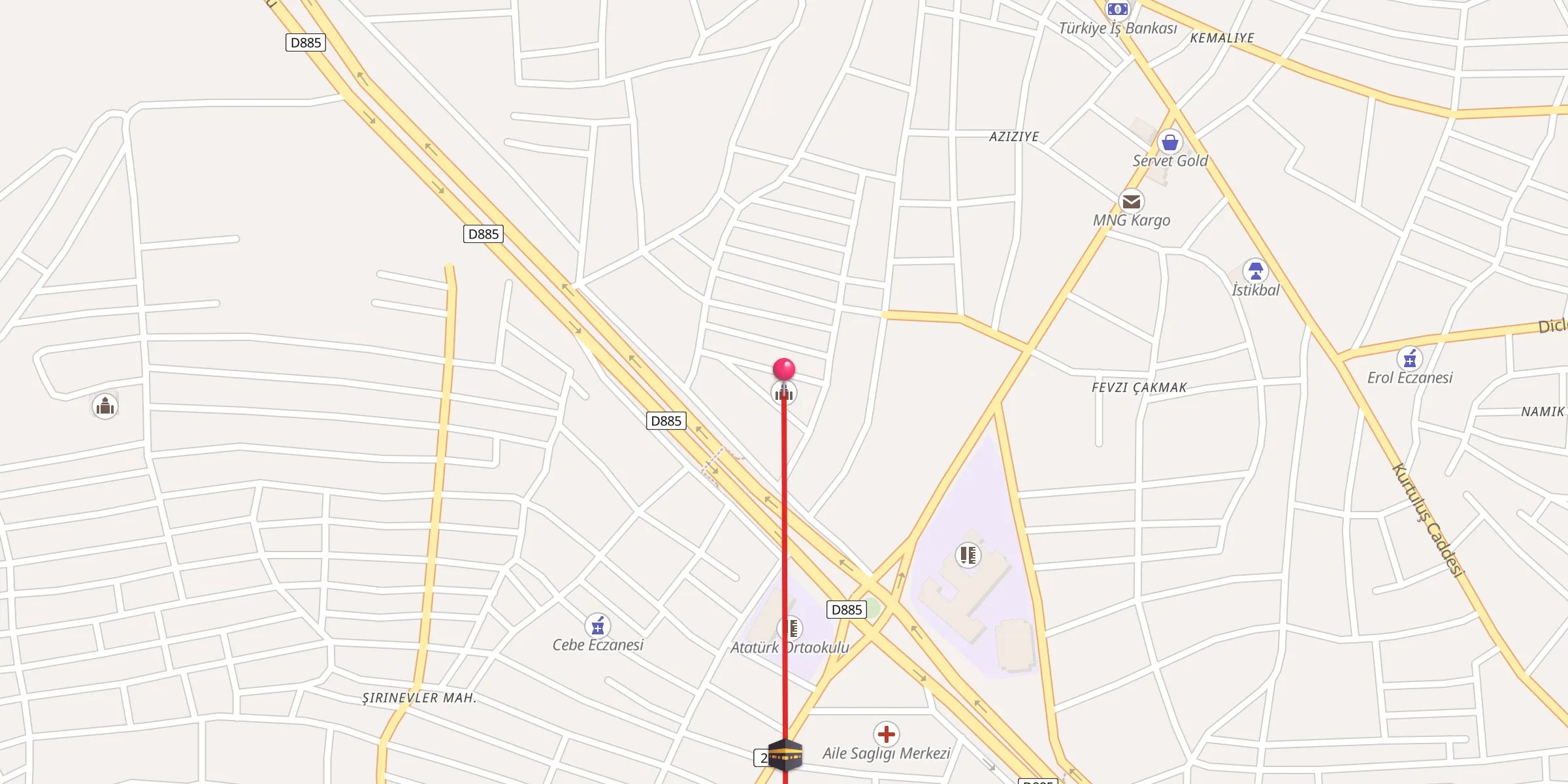 Carte de localisation : Mosquée
