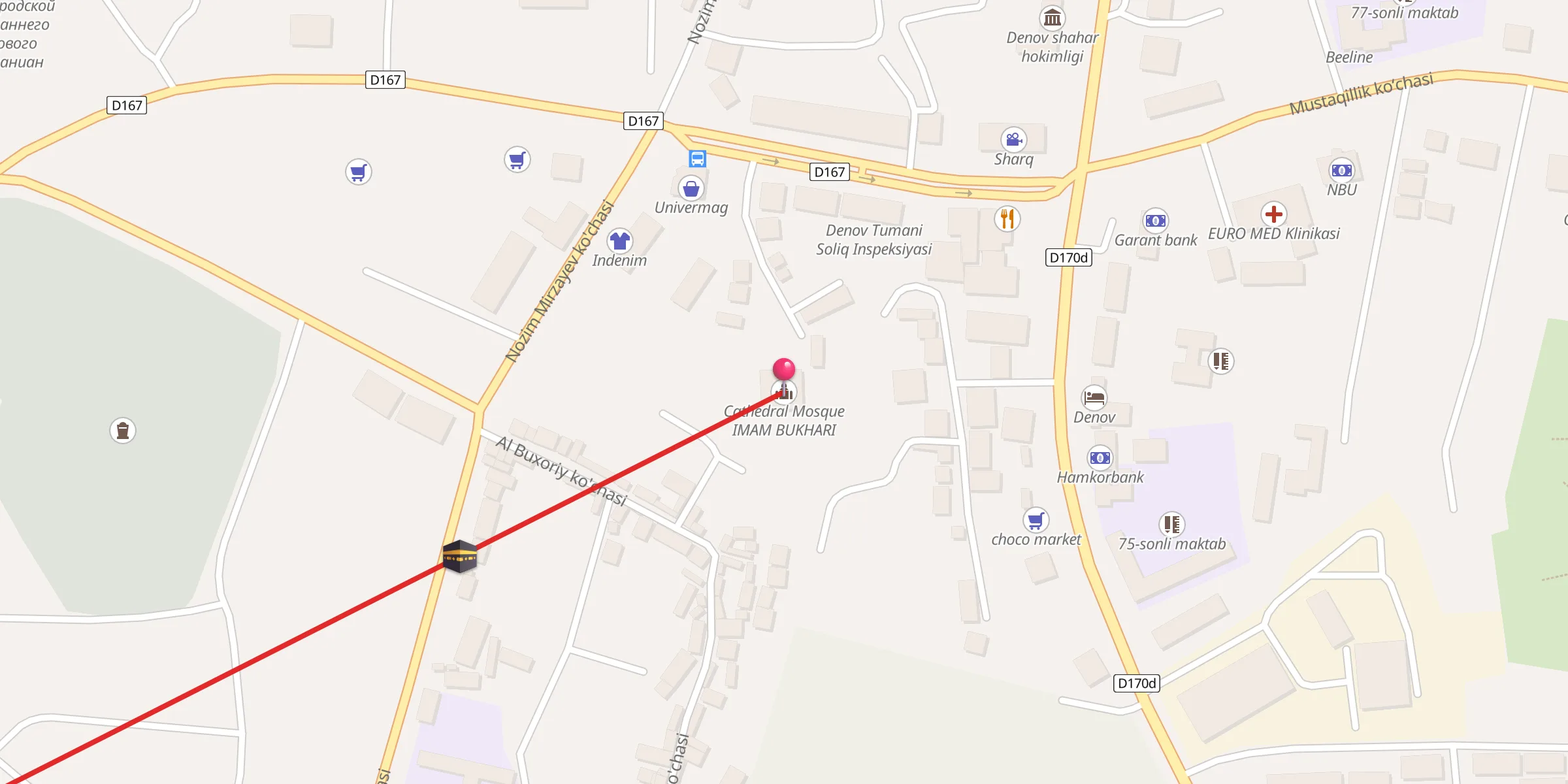 Carte de localisation : IMOM BUXORIY jom`e masjidi