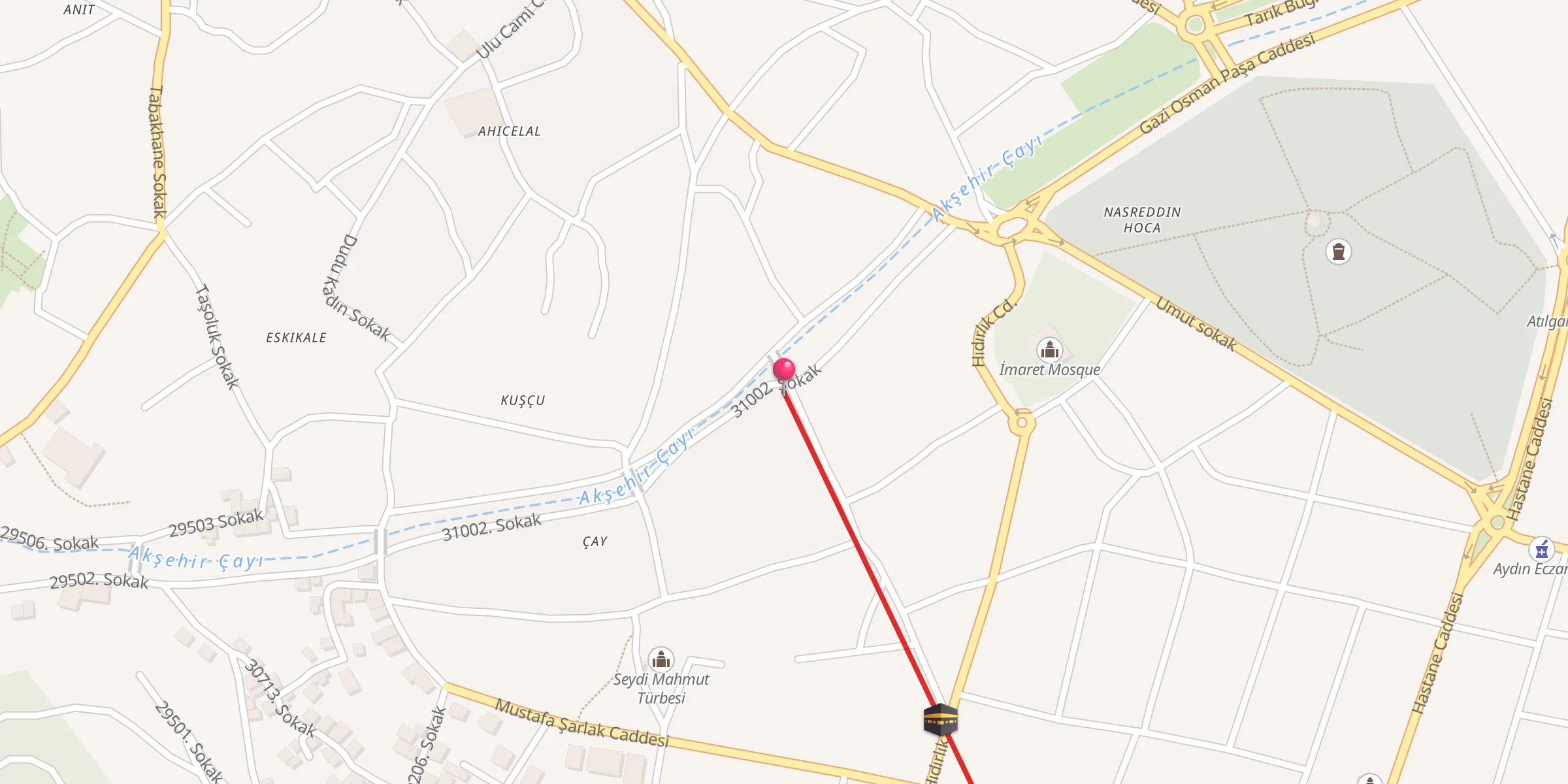 Carte de localisation : Kileci Camii
