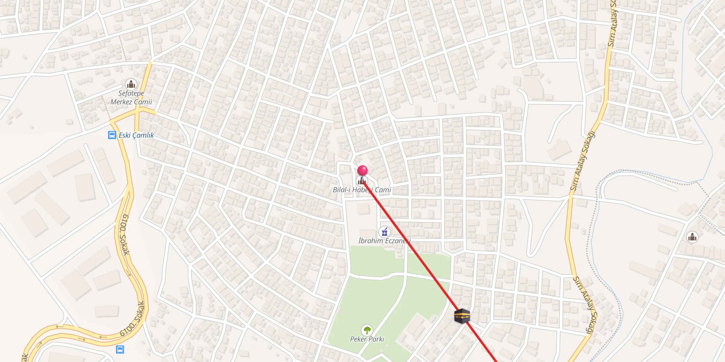 Carte de localisation : Bilal-i Habeşi Cami