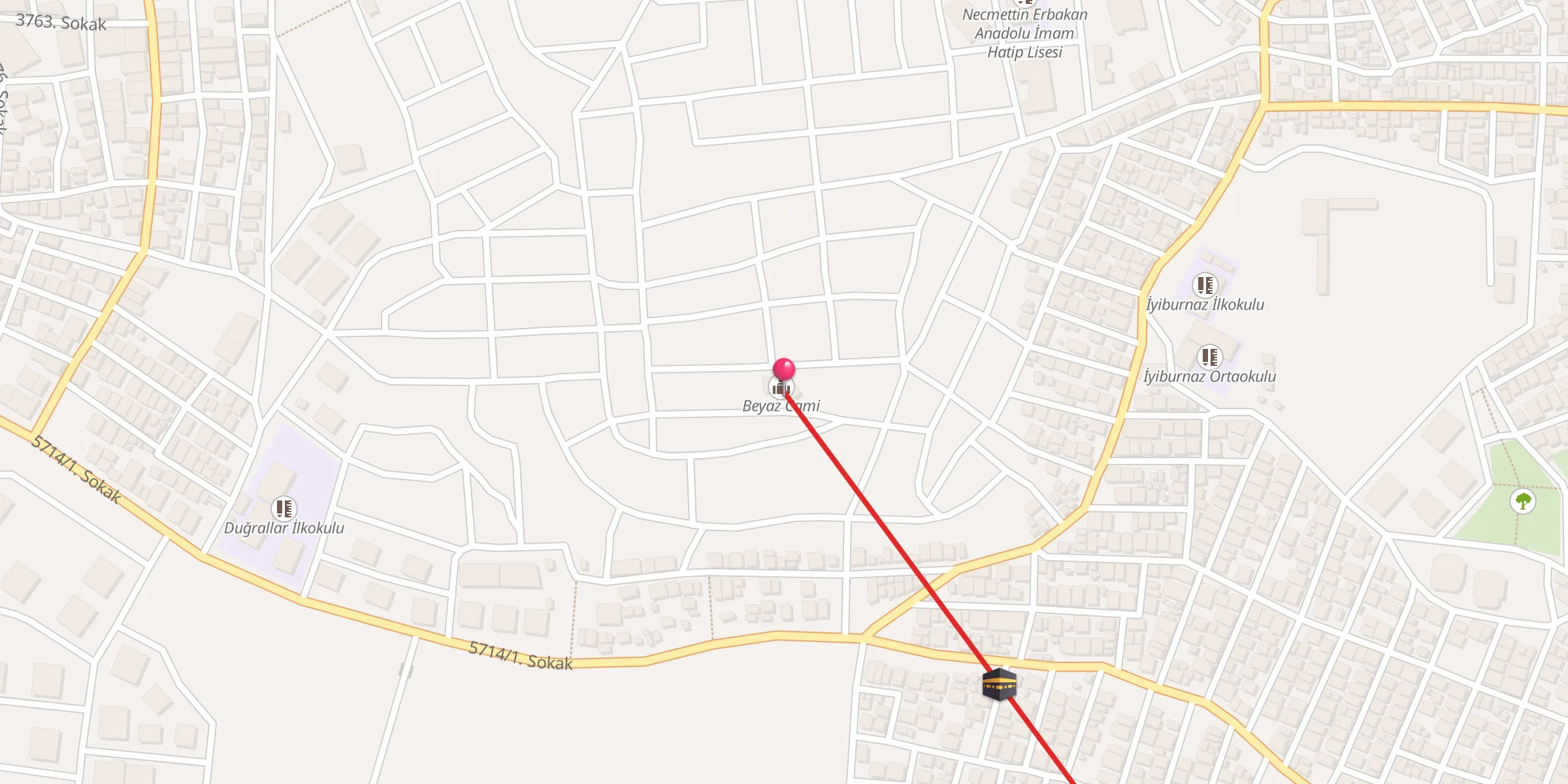 Carte de localisation : Beyaz Cami