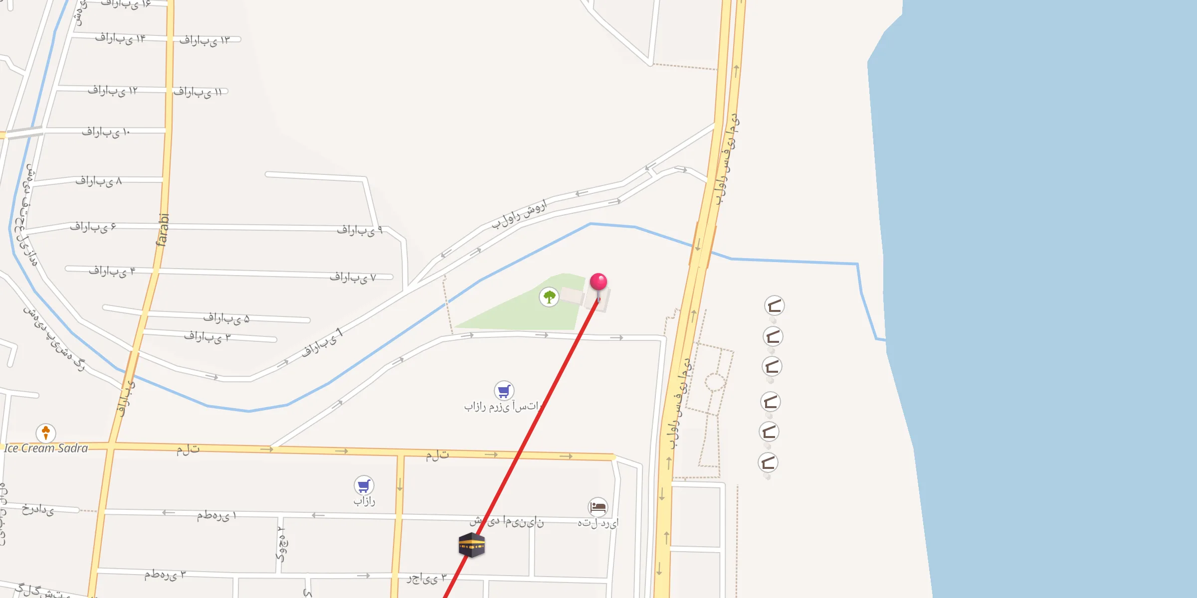 Carte de localisation : حسینیه ولایت بازار بزرگ ساحلی آستارا