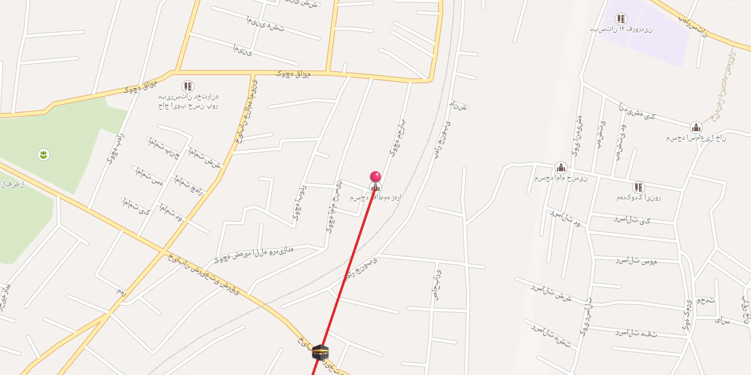 Carte de localisation : مسجد فاطمه زهرا