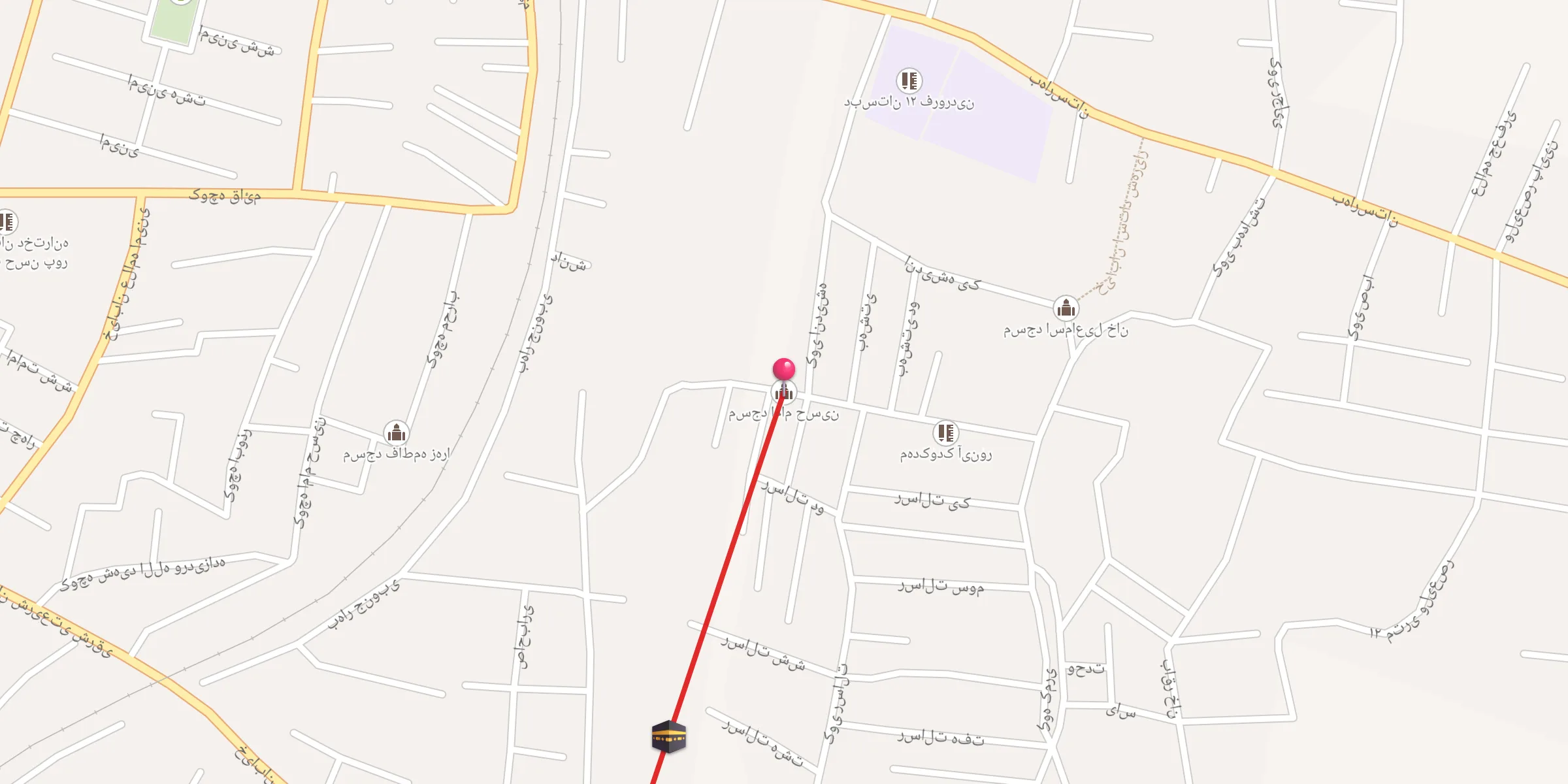 Carte de localisation : مسجد امام حسین