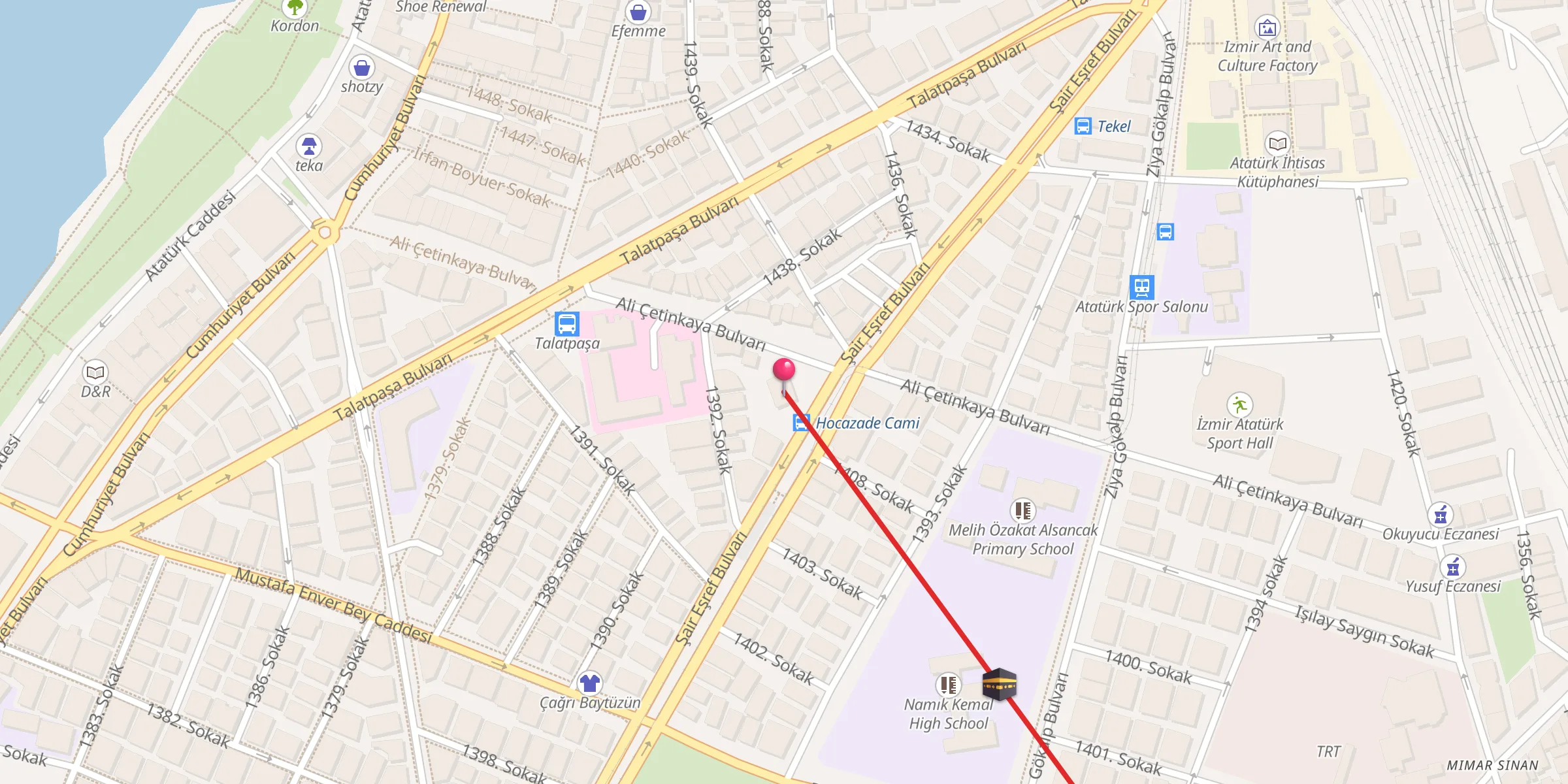 Carte de localisation : Alsancak Hocazade Cami