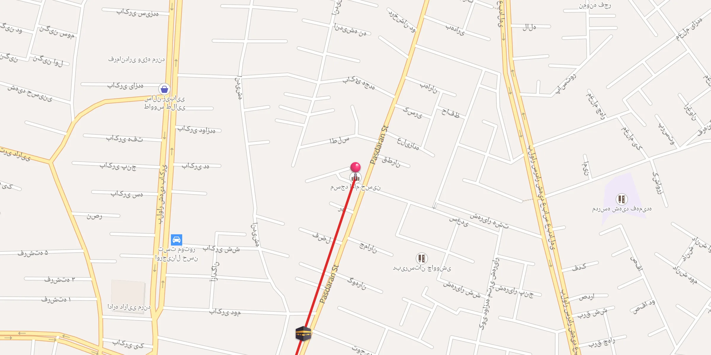Carte de localisation : مسجد امام حسین