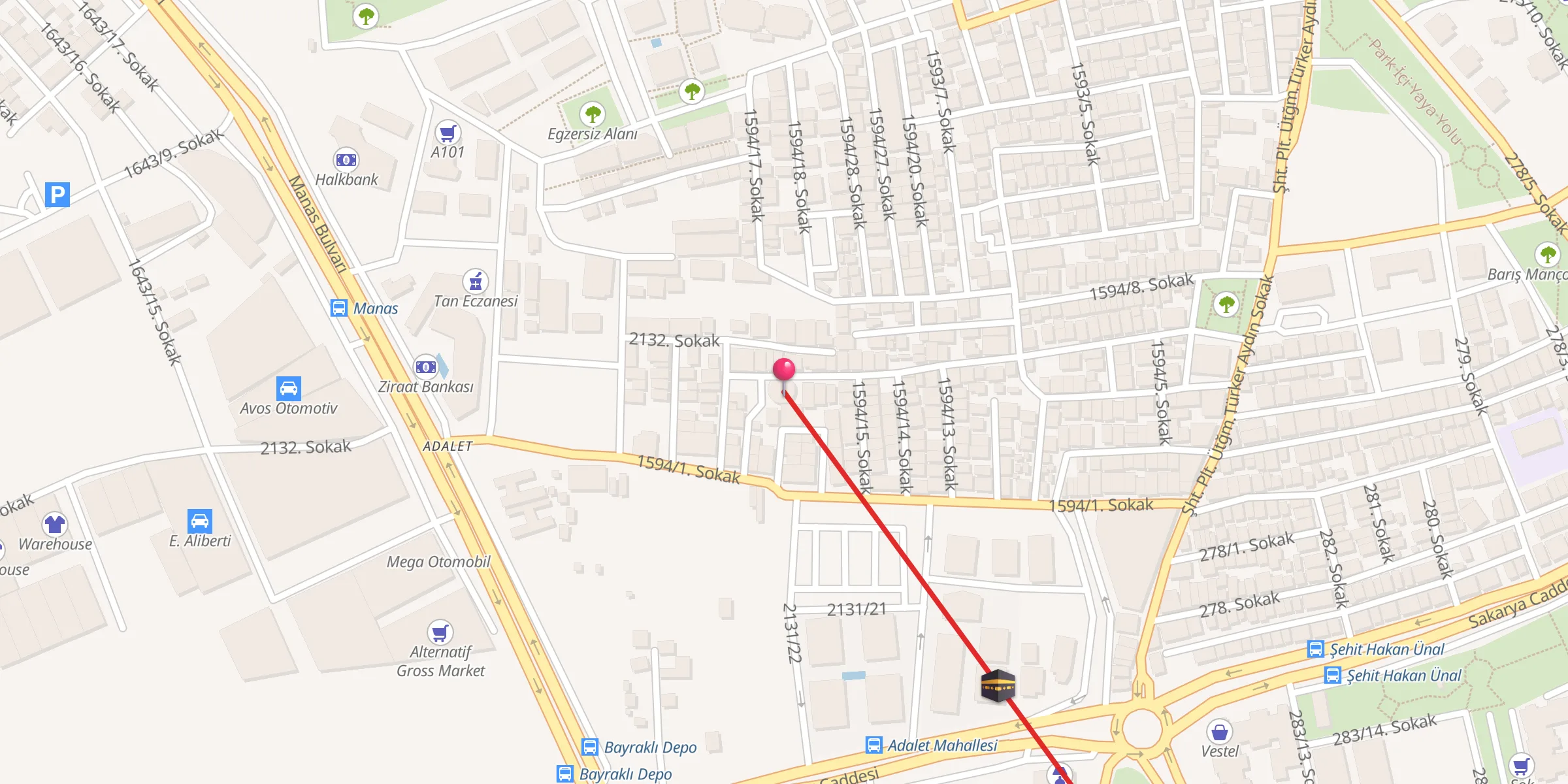 Carte de localisation : Altınyol Serhat Camii