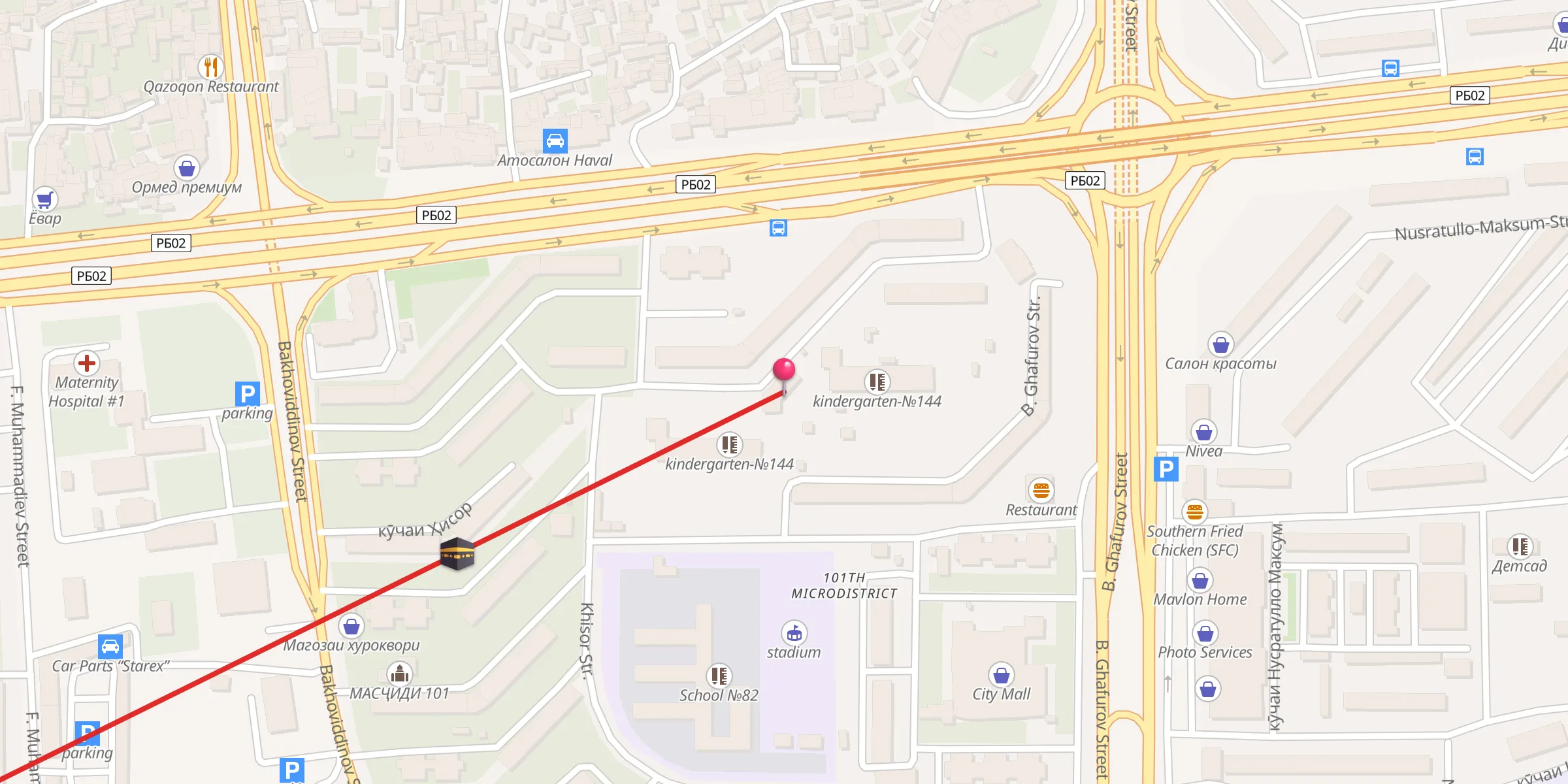 Carte de localisation : Масҷид