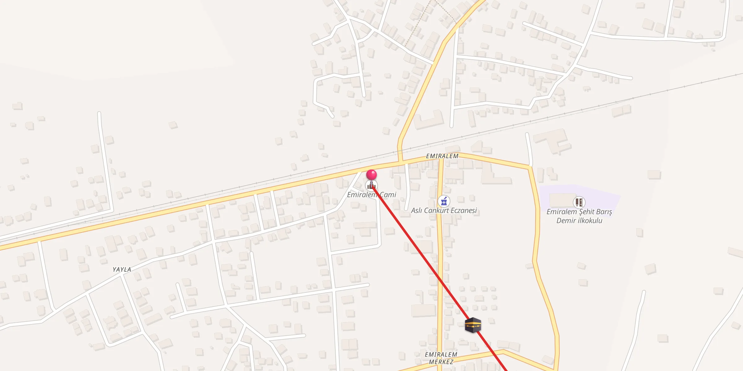 Carte de localisation : Emiralem Cami