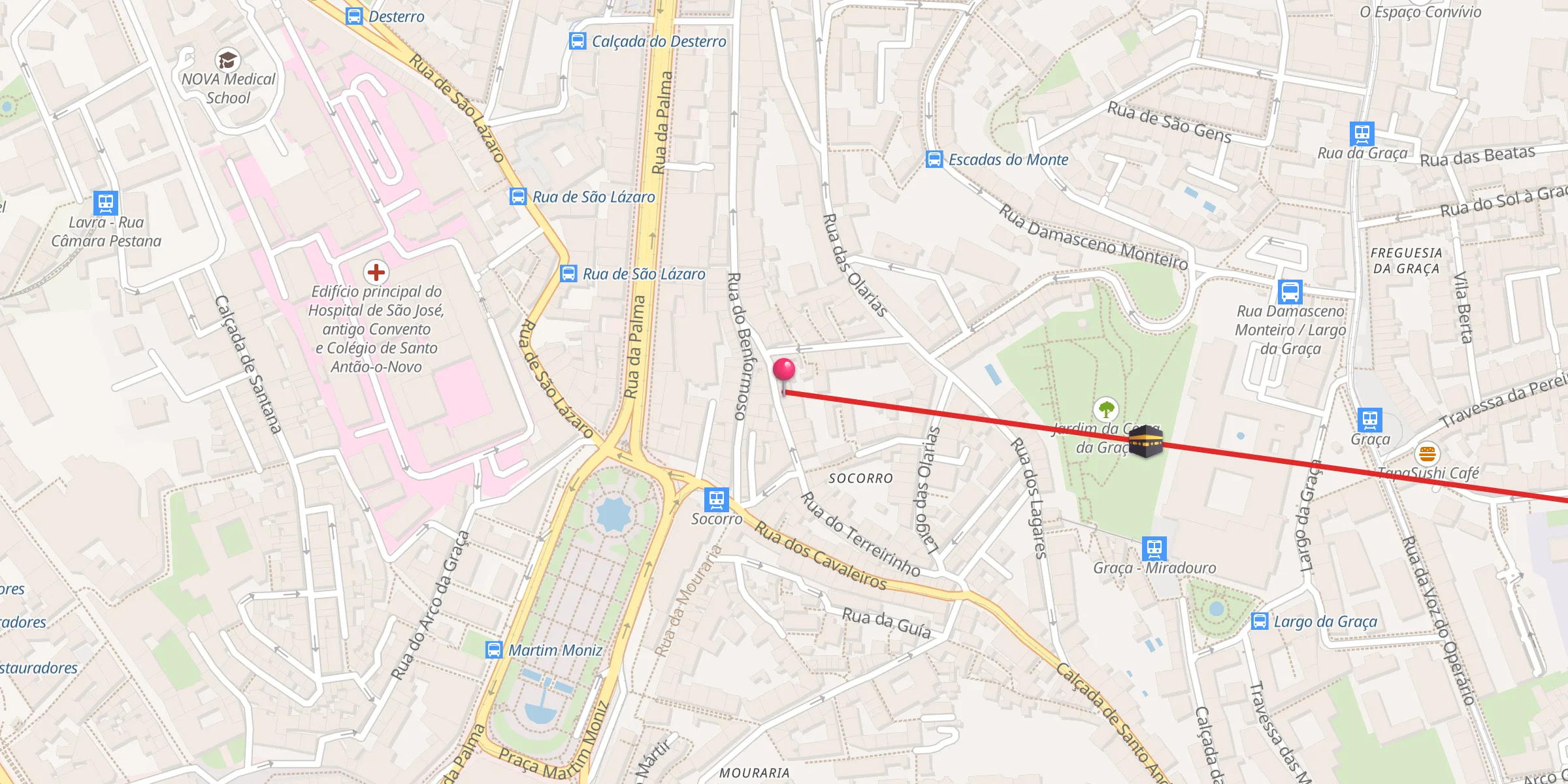 Carte de localisation : Martim Moniz Jam-e Mosjid