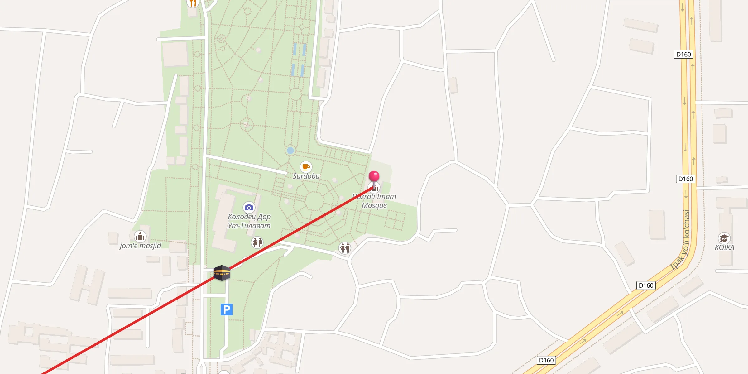 Carte de localisation : Hazrati Imom masjidi